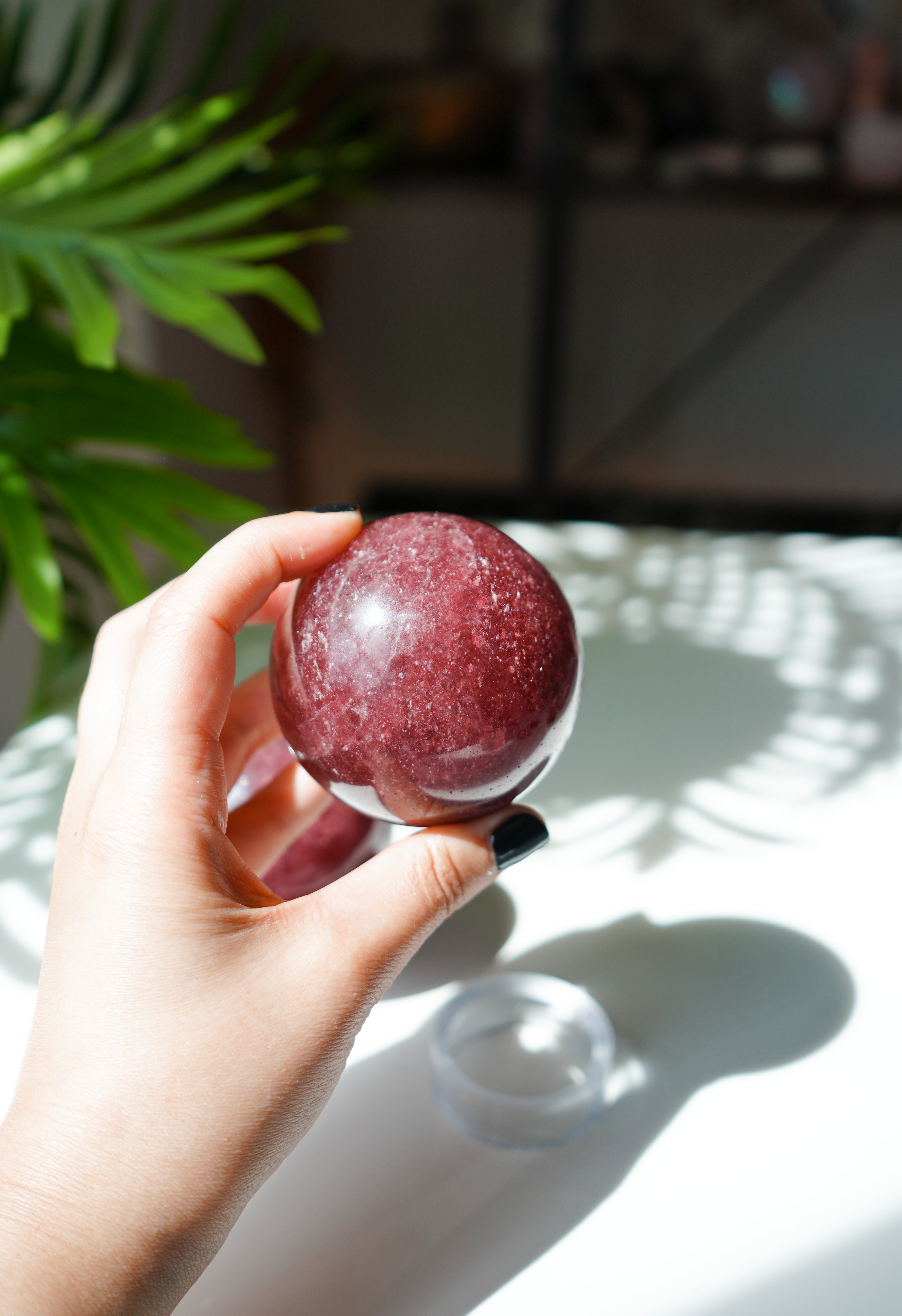 Esfera de Cuarzo Fresa