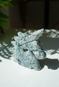 Unicornio de Ágata Musgo