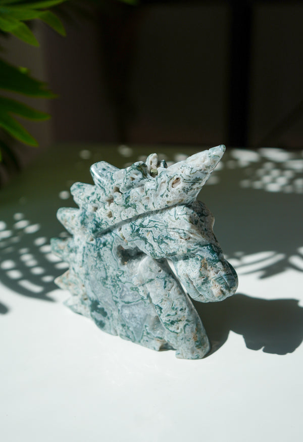Unicornio de Ágata Musgo