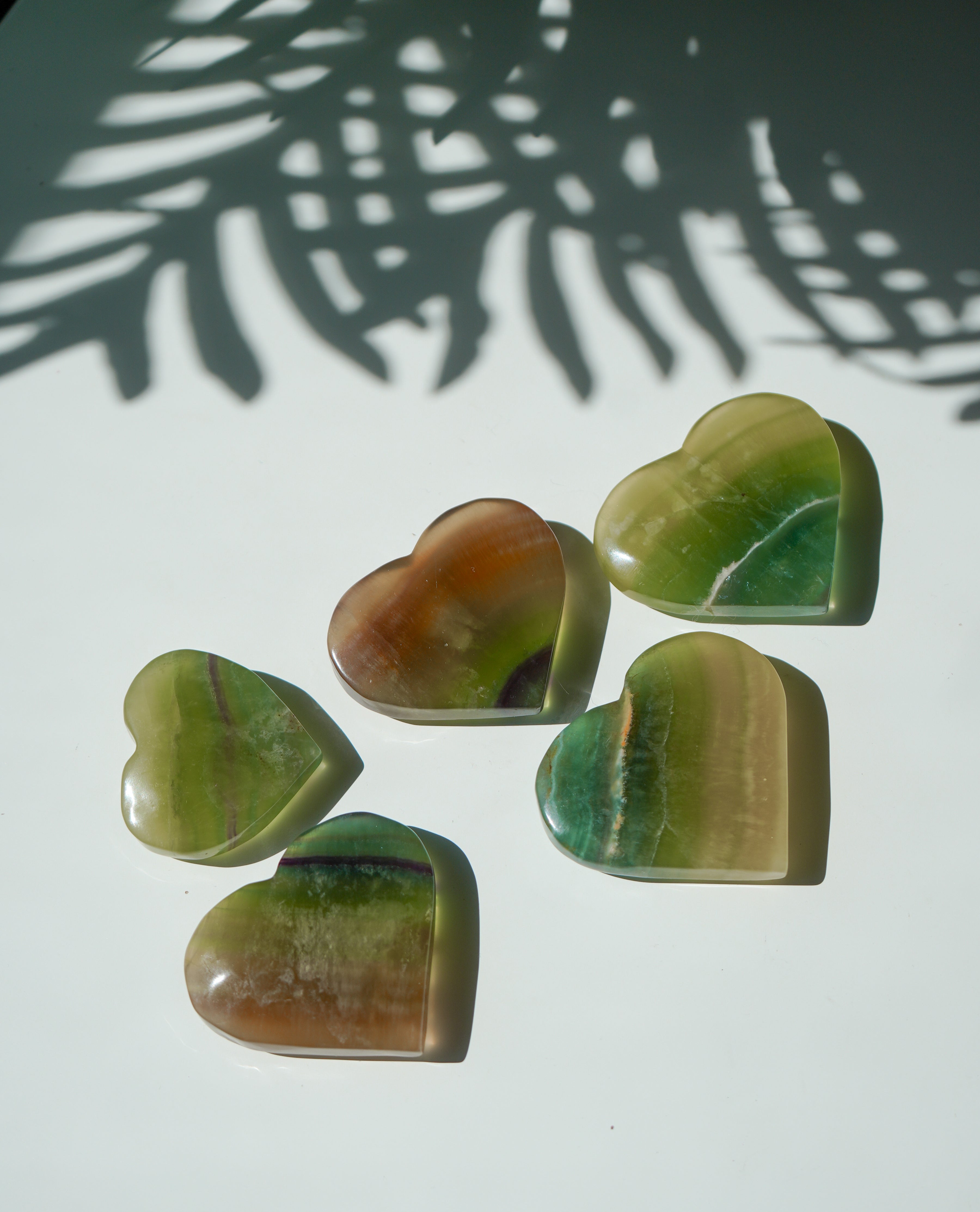 Corazón de Fluorita Verde