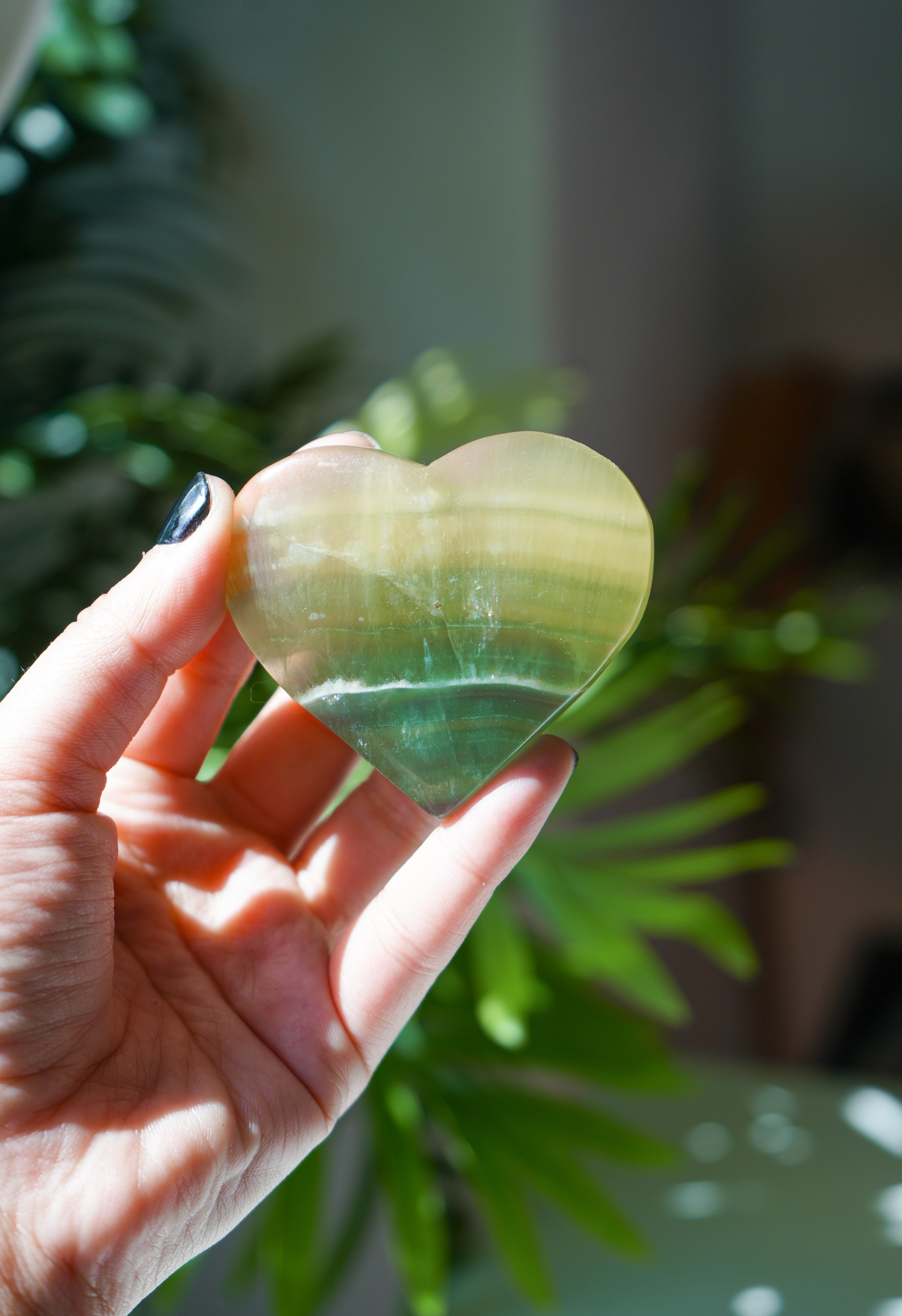 Corazón de Fluorita Verde