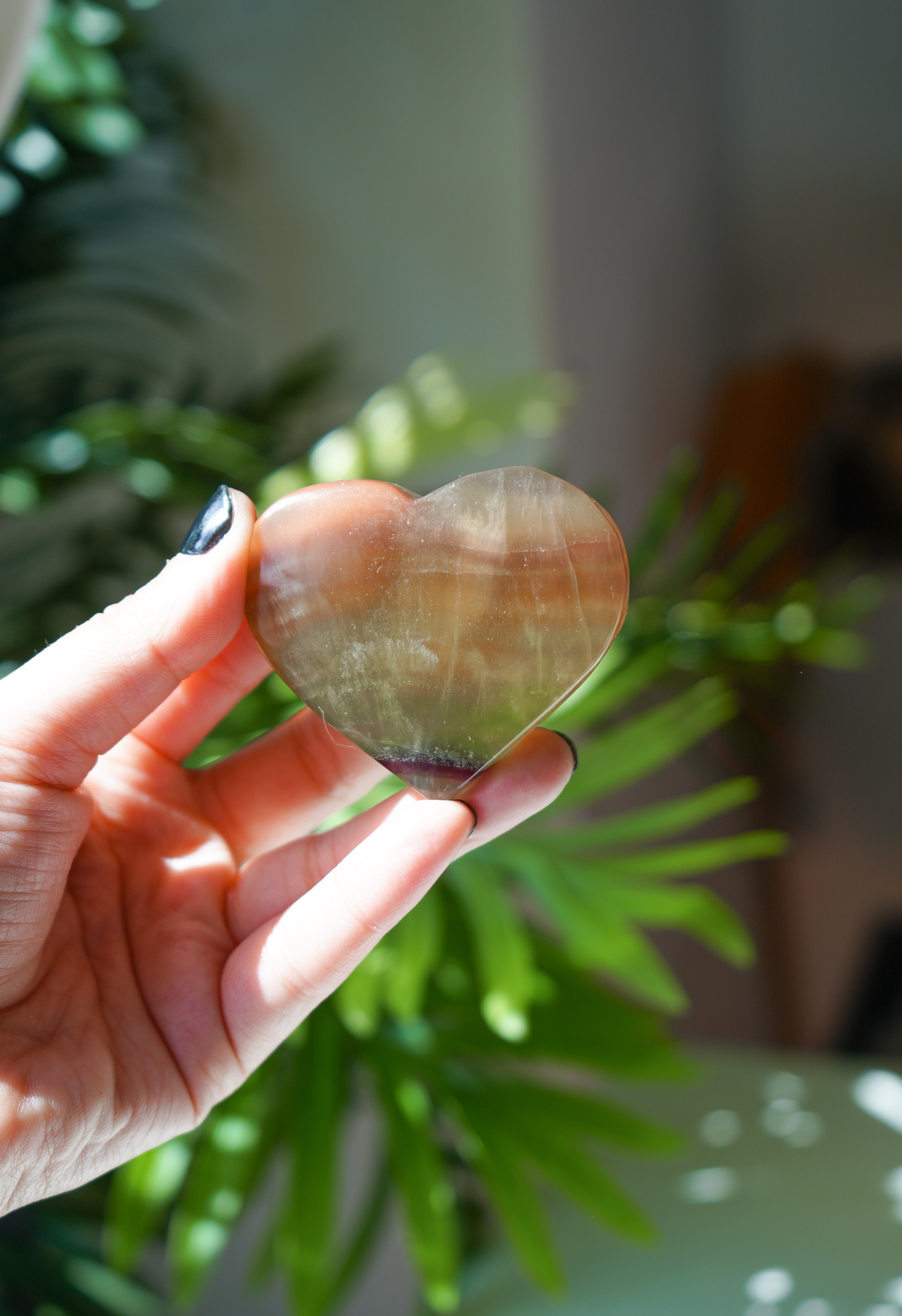 Corazón de Fluorita Verde