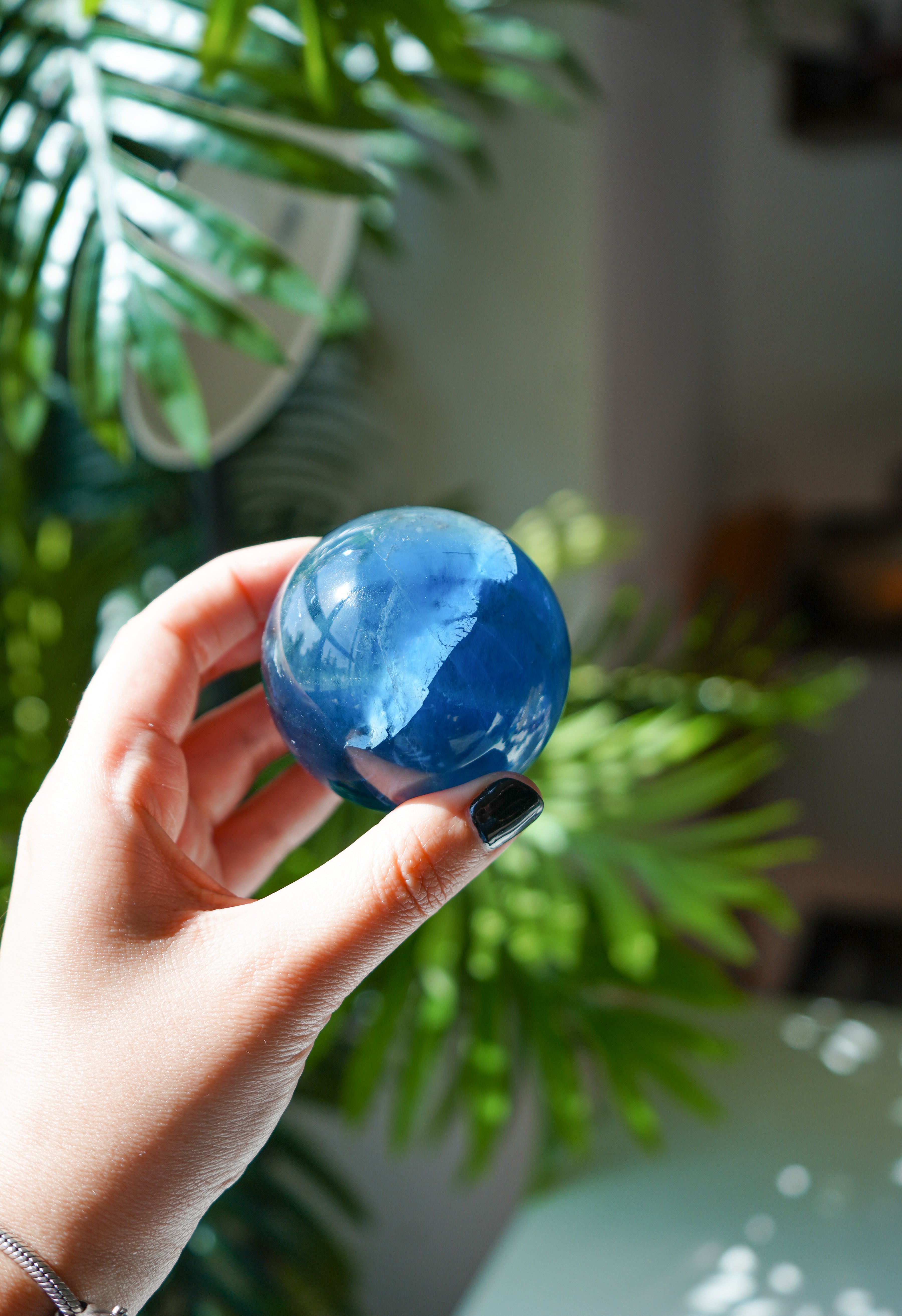 Esfera de Fluorita Azul