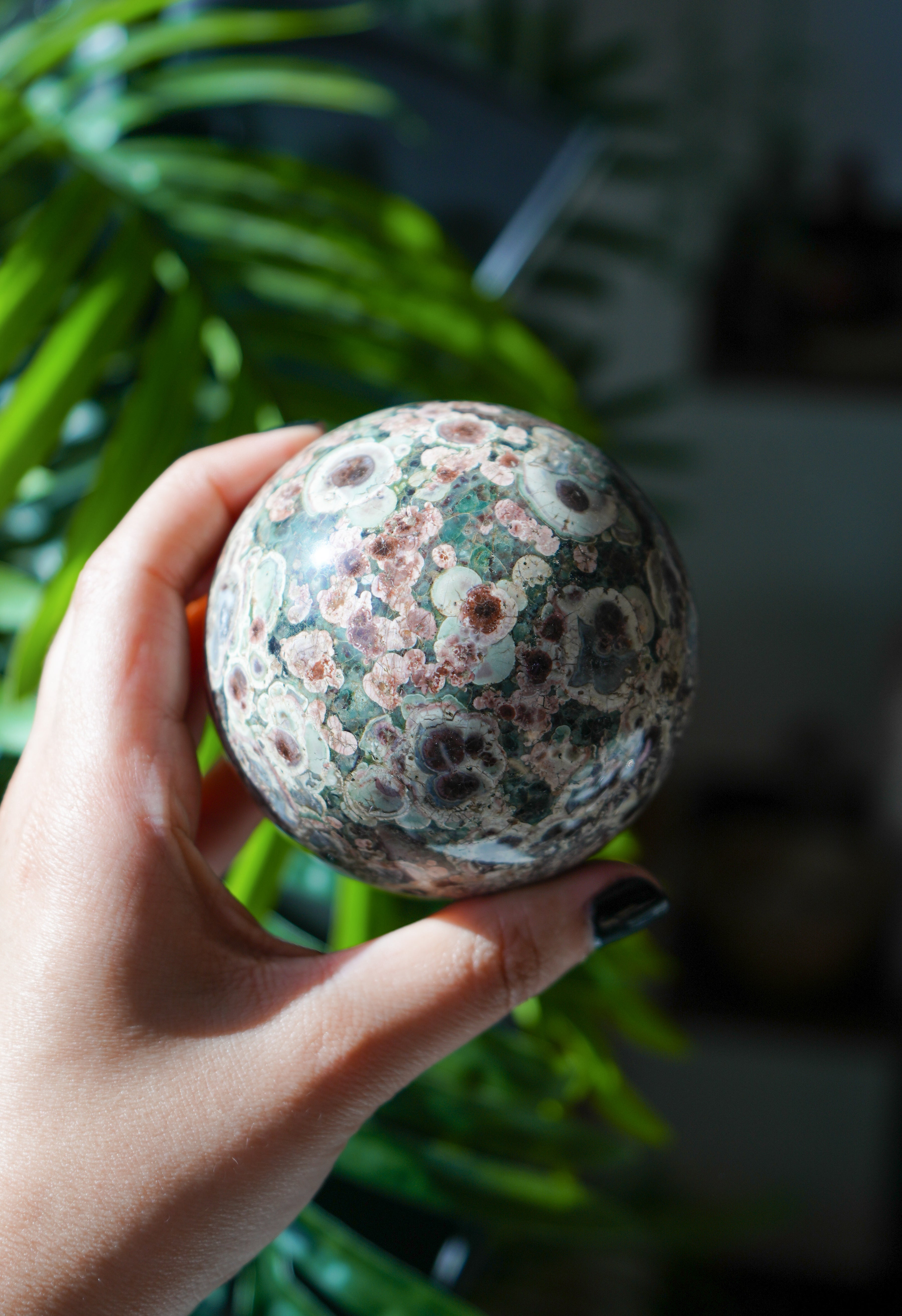 Esfera de Ágata y Fósil