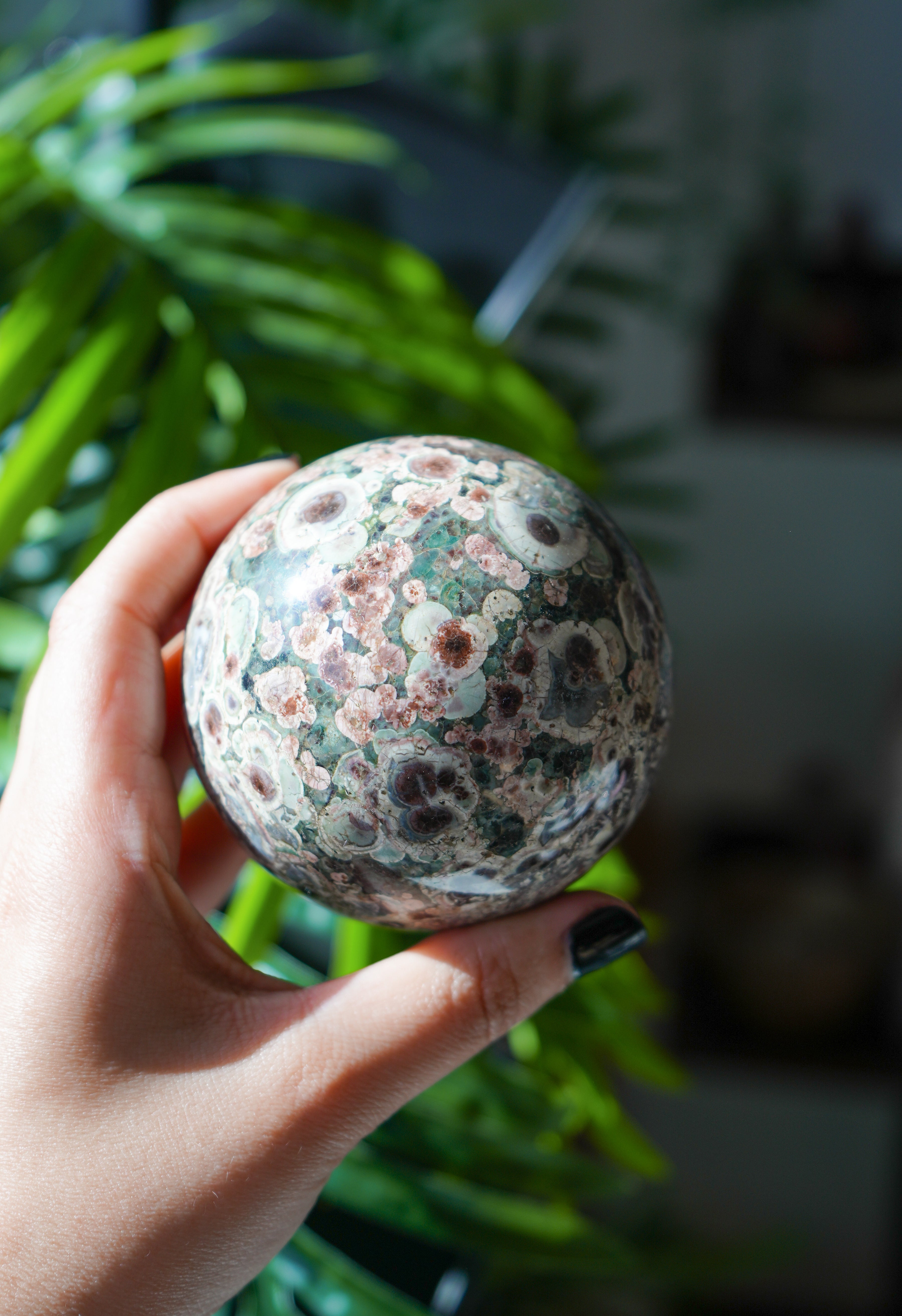Esfera de Ágata y Fósil