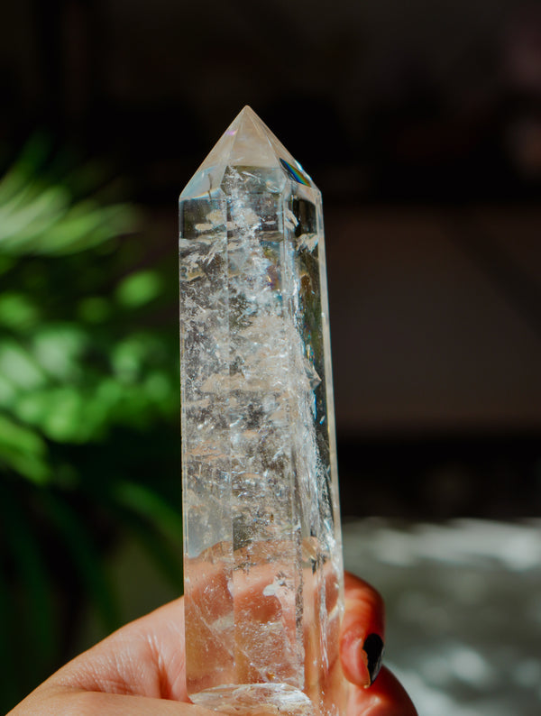 Punta de Cuarzo Cristal AA Semipulida