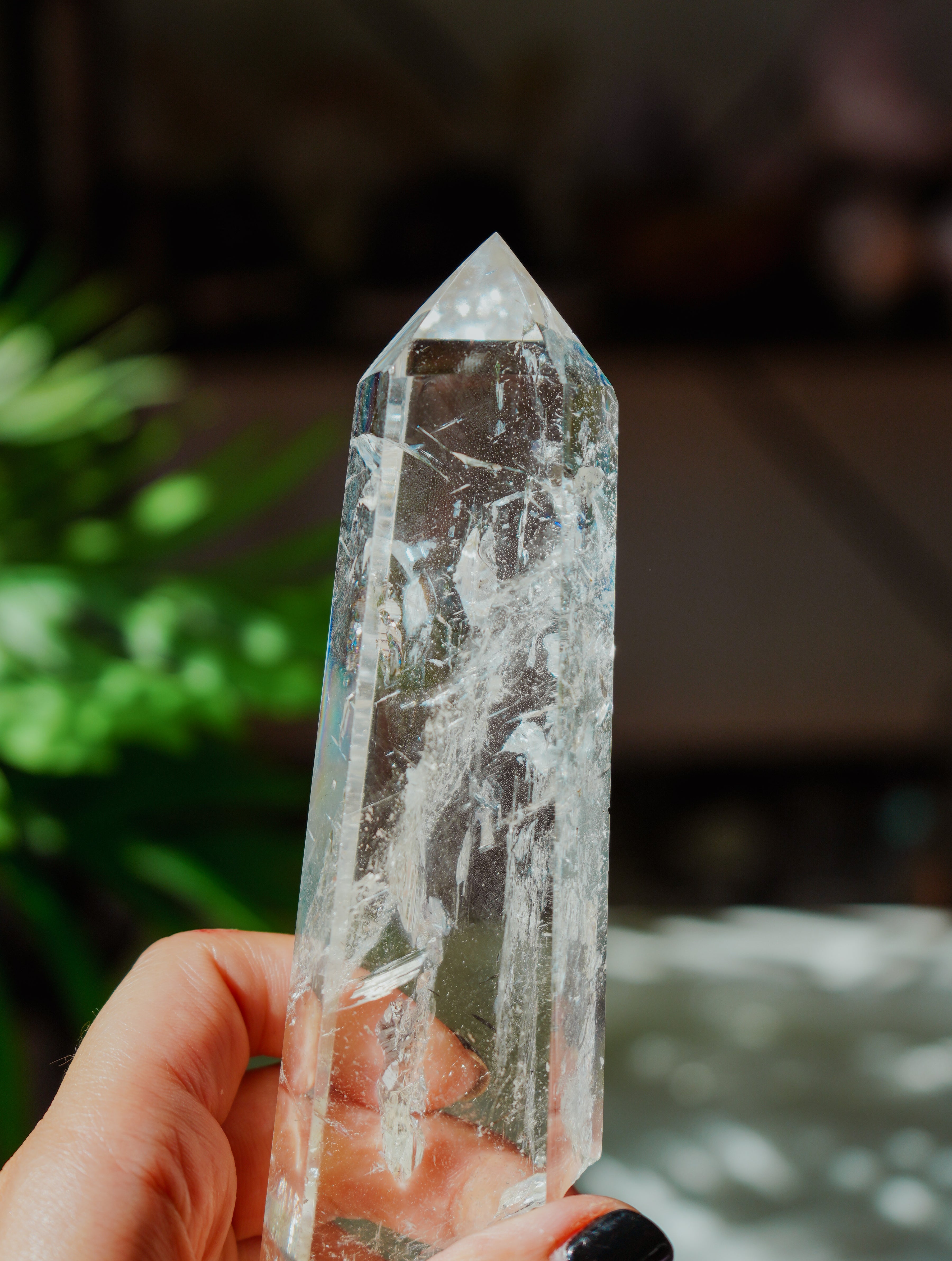 Punta de Cuarzo Cristal AA Semipulida