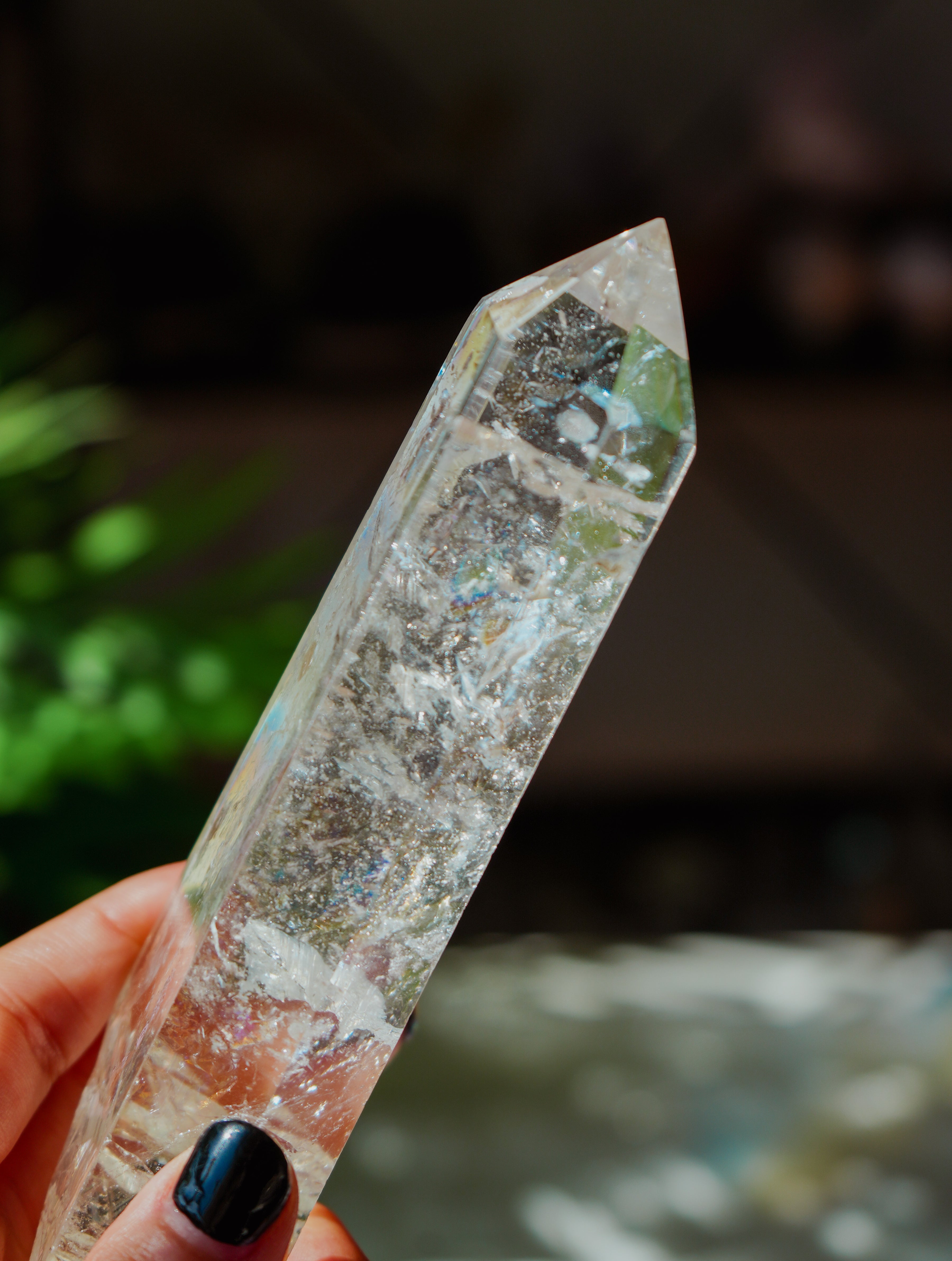 Punta de Cuarzo Cristal AA Semipulida