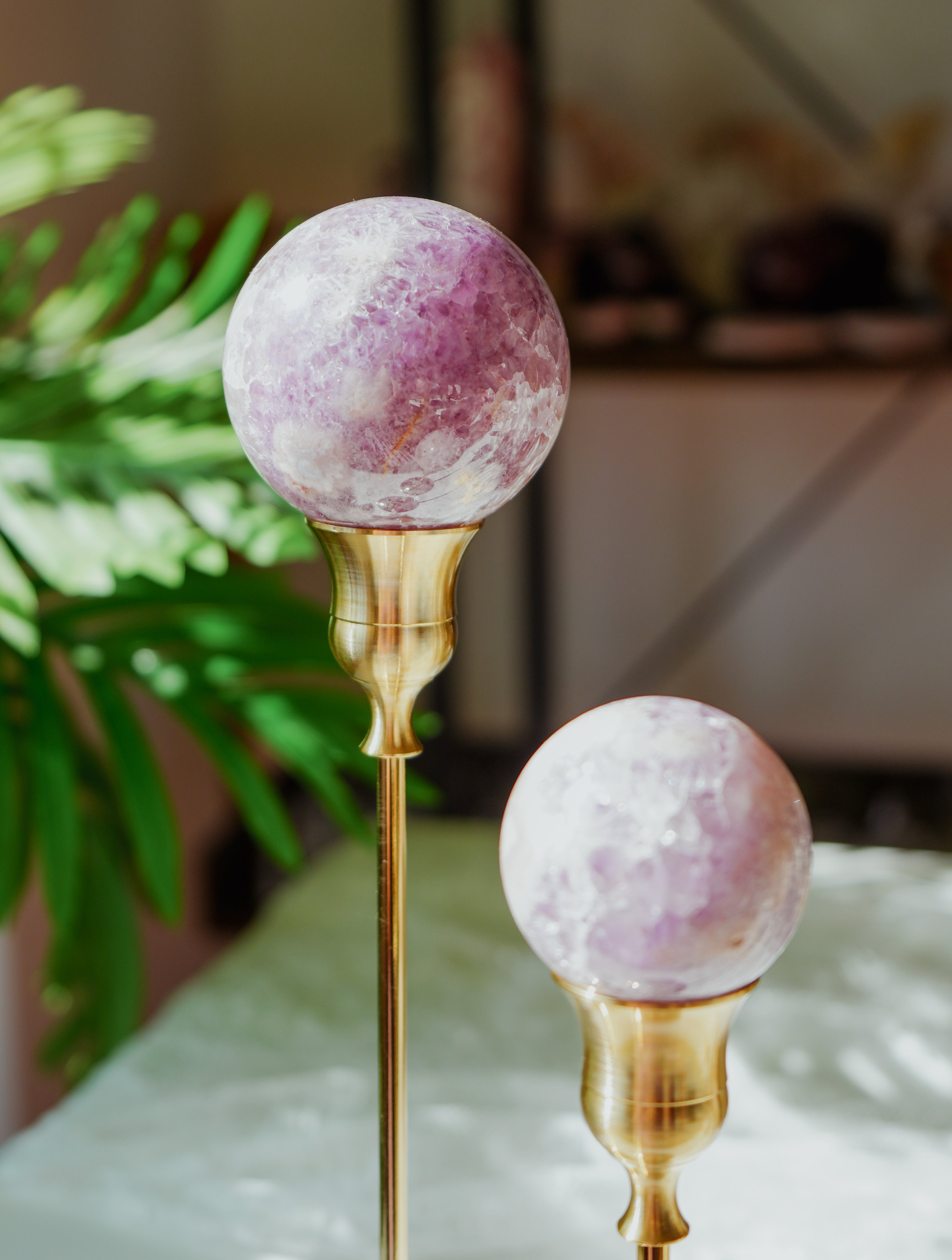 Esfera de Amatista, Amatista Rosa y Ágata
