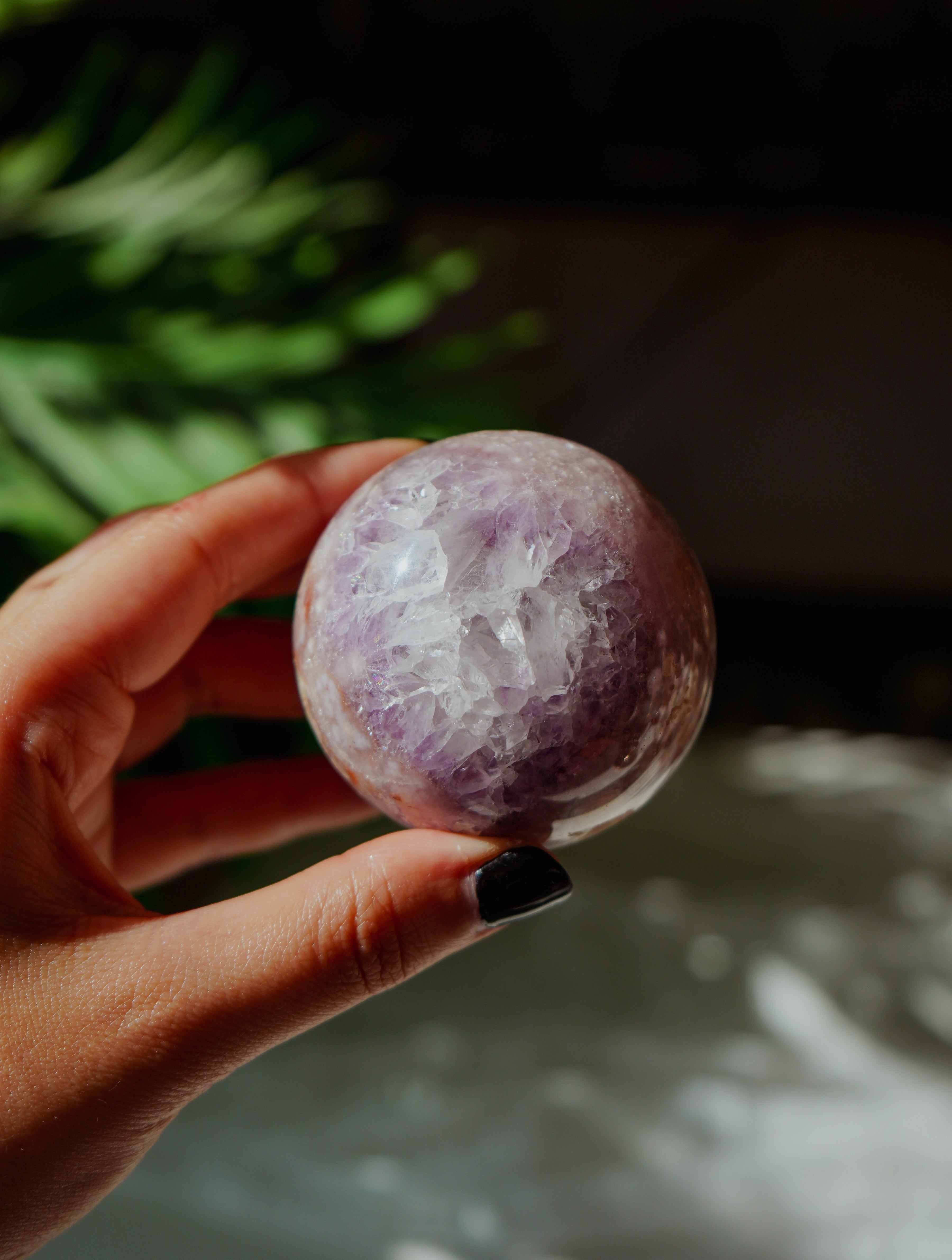 Esfera de Amatista, Amatista Rosa y Ágata