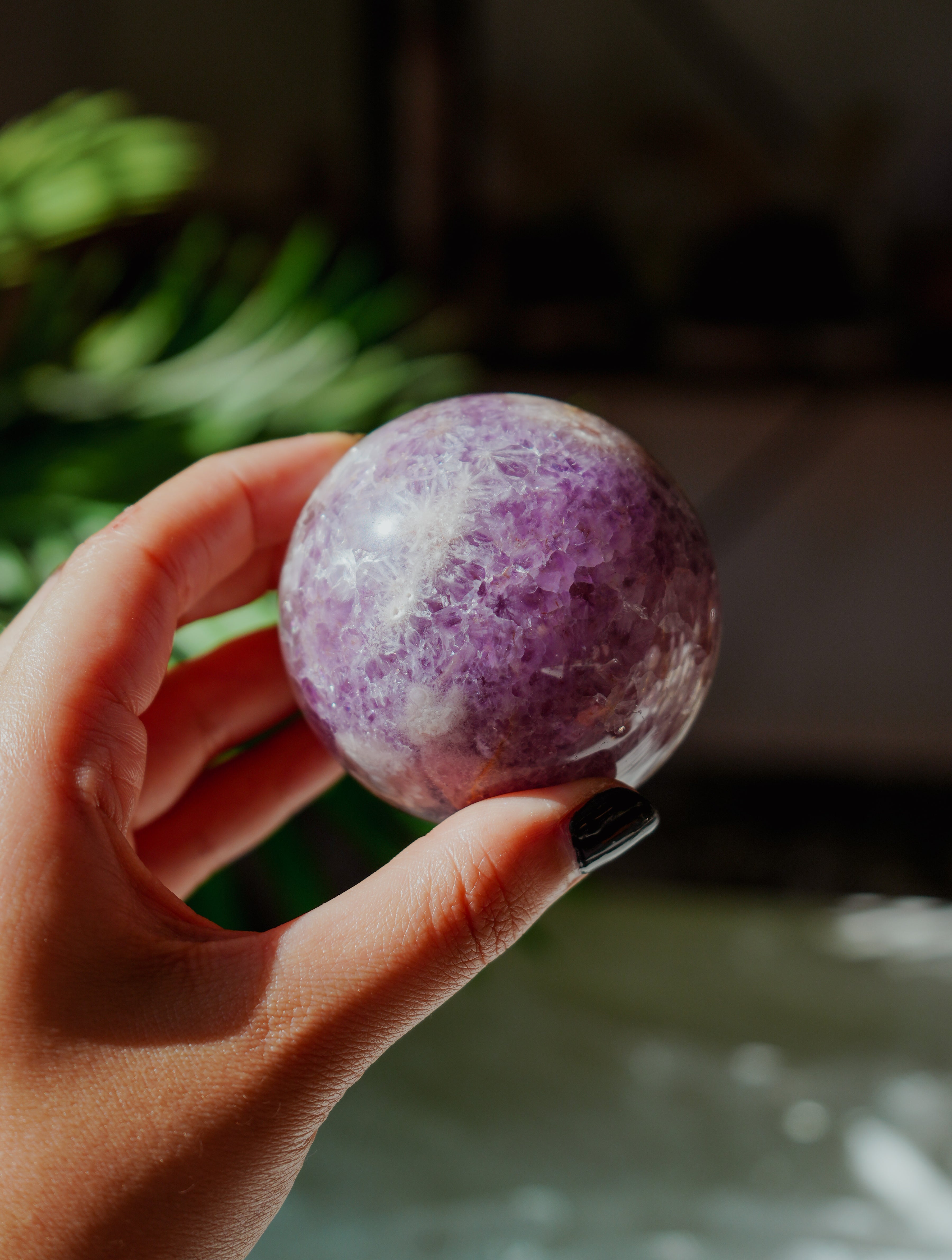 Esfera de Amatista, Amatista Rosa y Ágata
