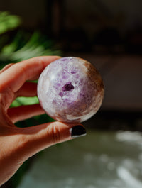 Esfera de Amatista, Amatista Rosa y Ágata