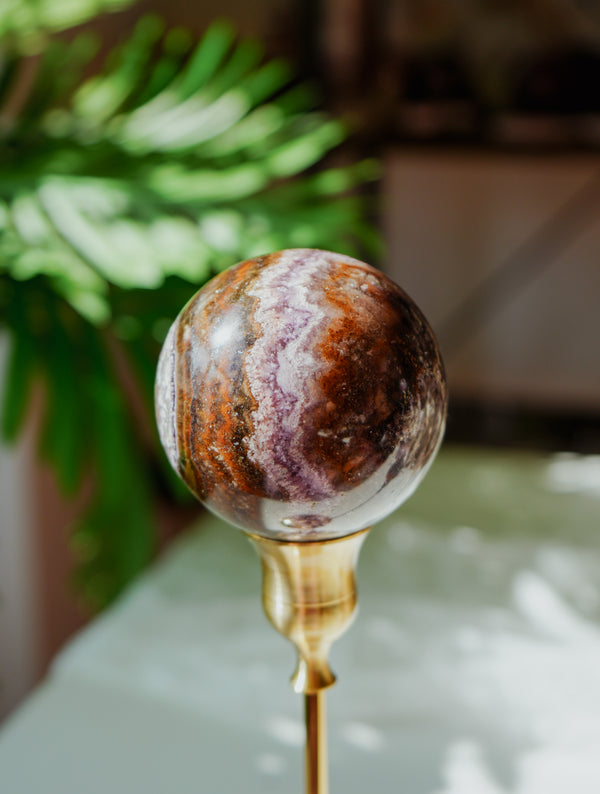 Esfera de Fluorita Áurea