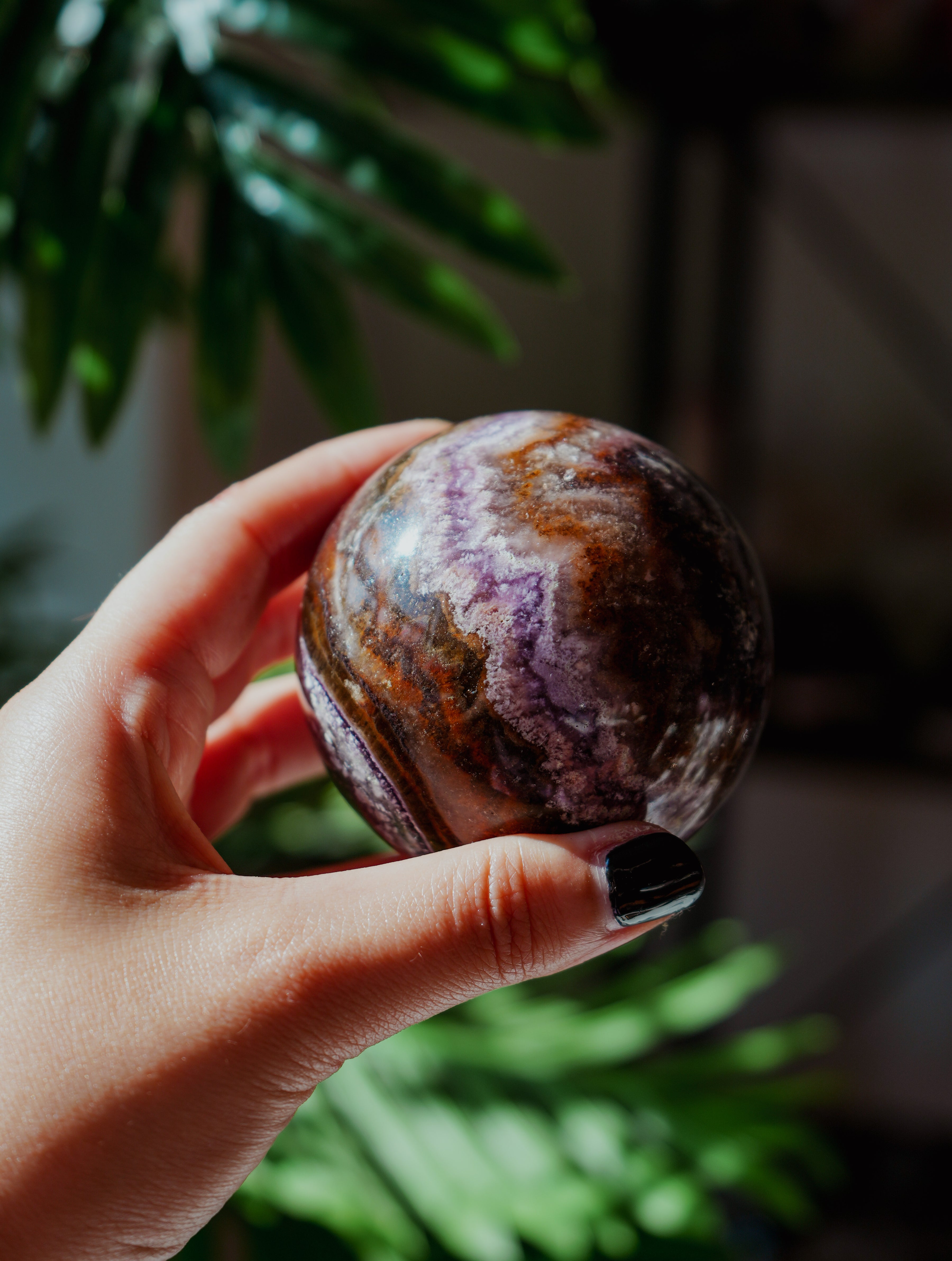 Esfera de Fluorita Áurea