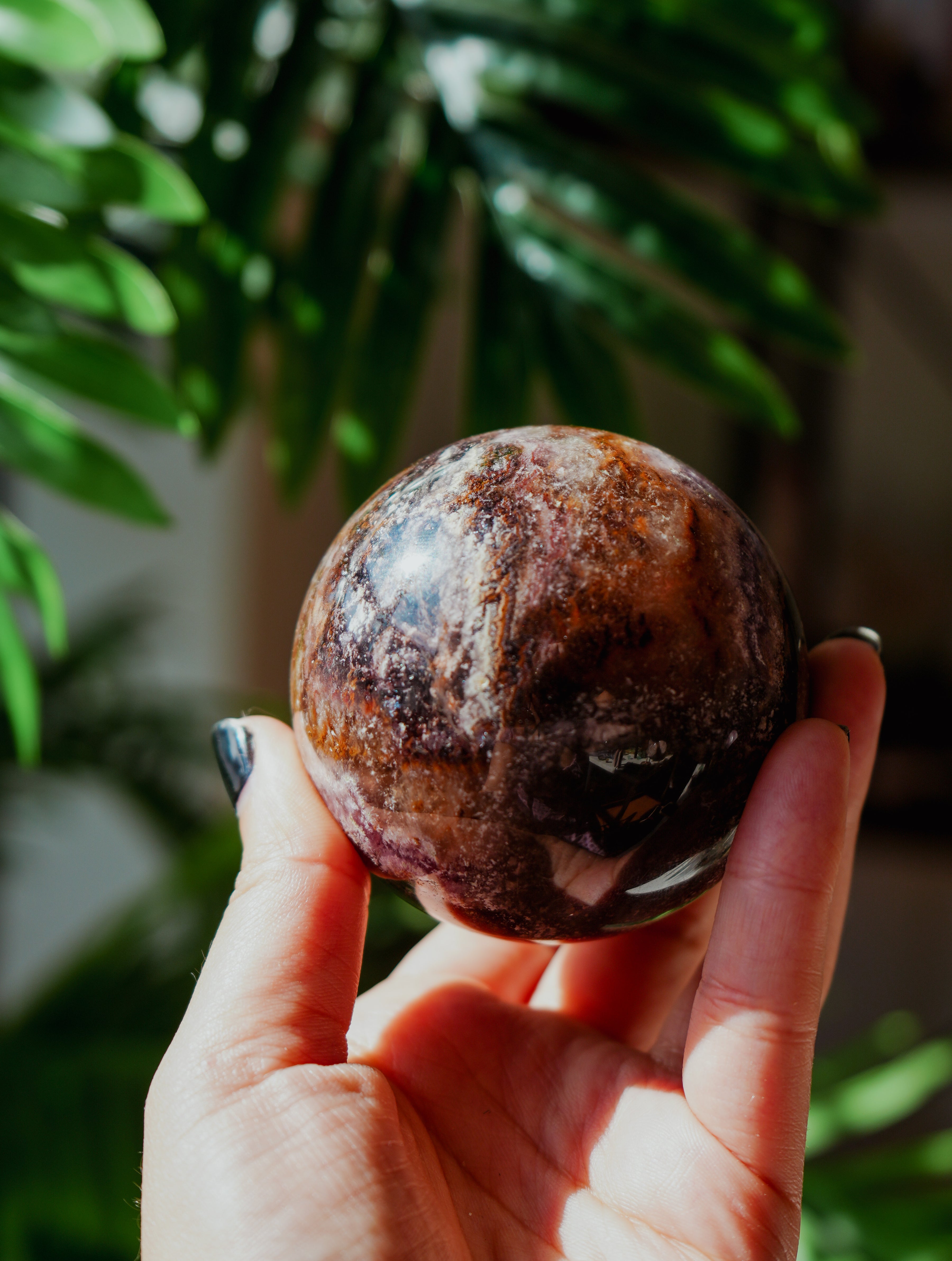 Esfera de Fluorita Áurea