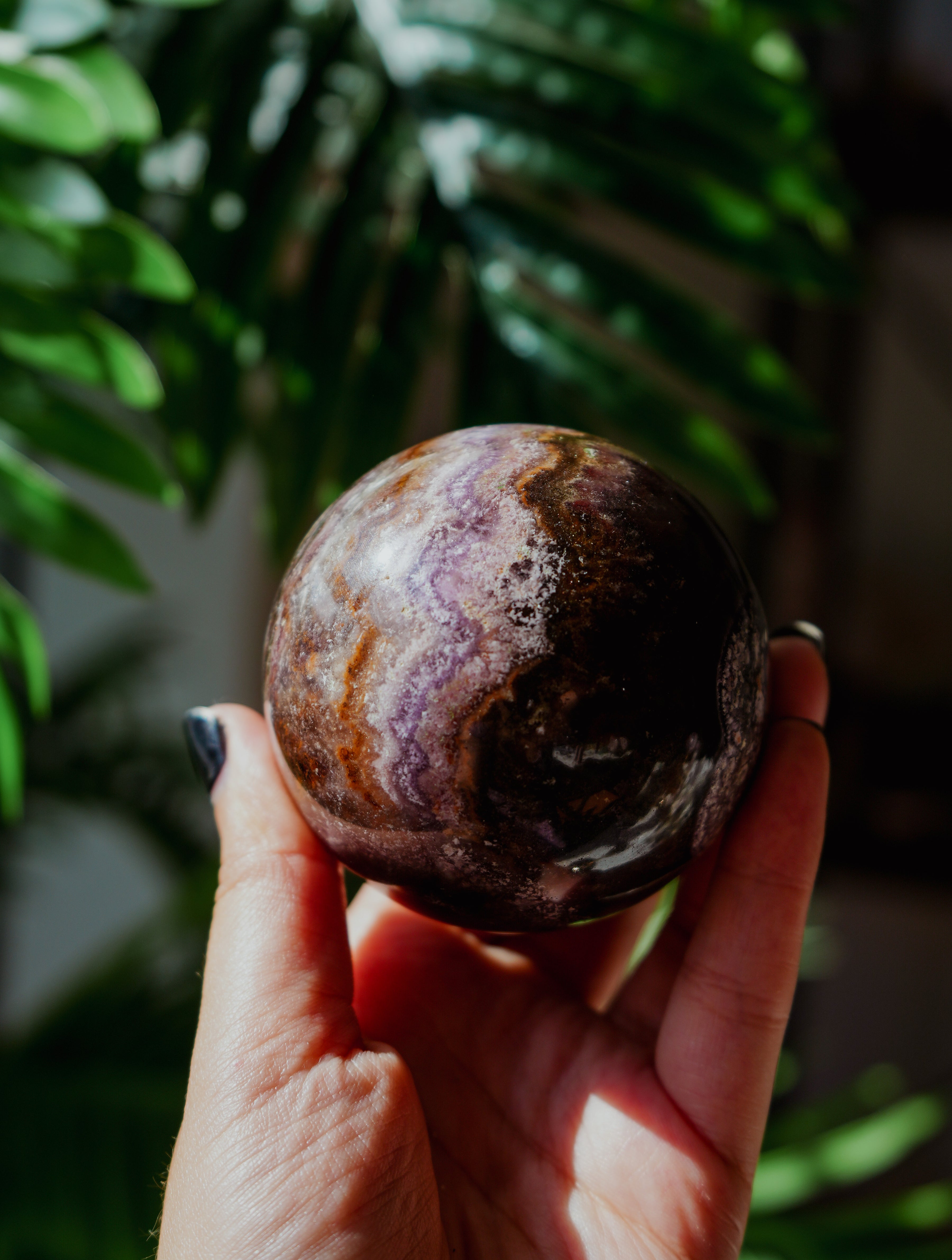 Esfera de Fluorita Áurea