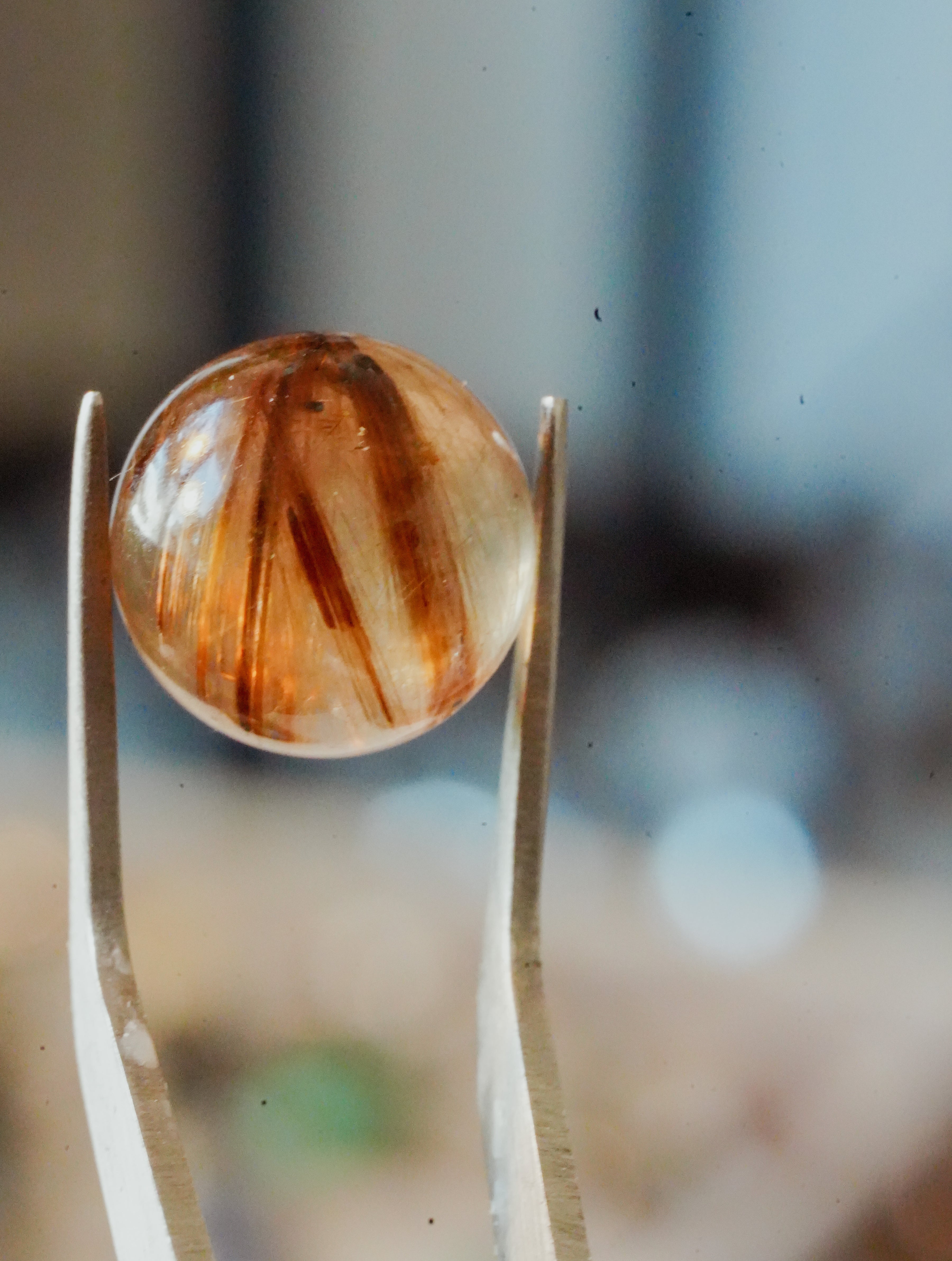 Esfera de Cuarzo con Rutilo