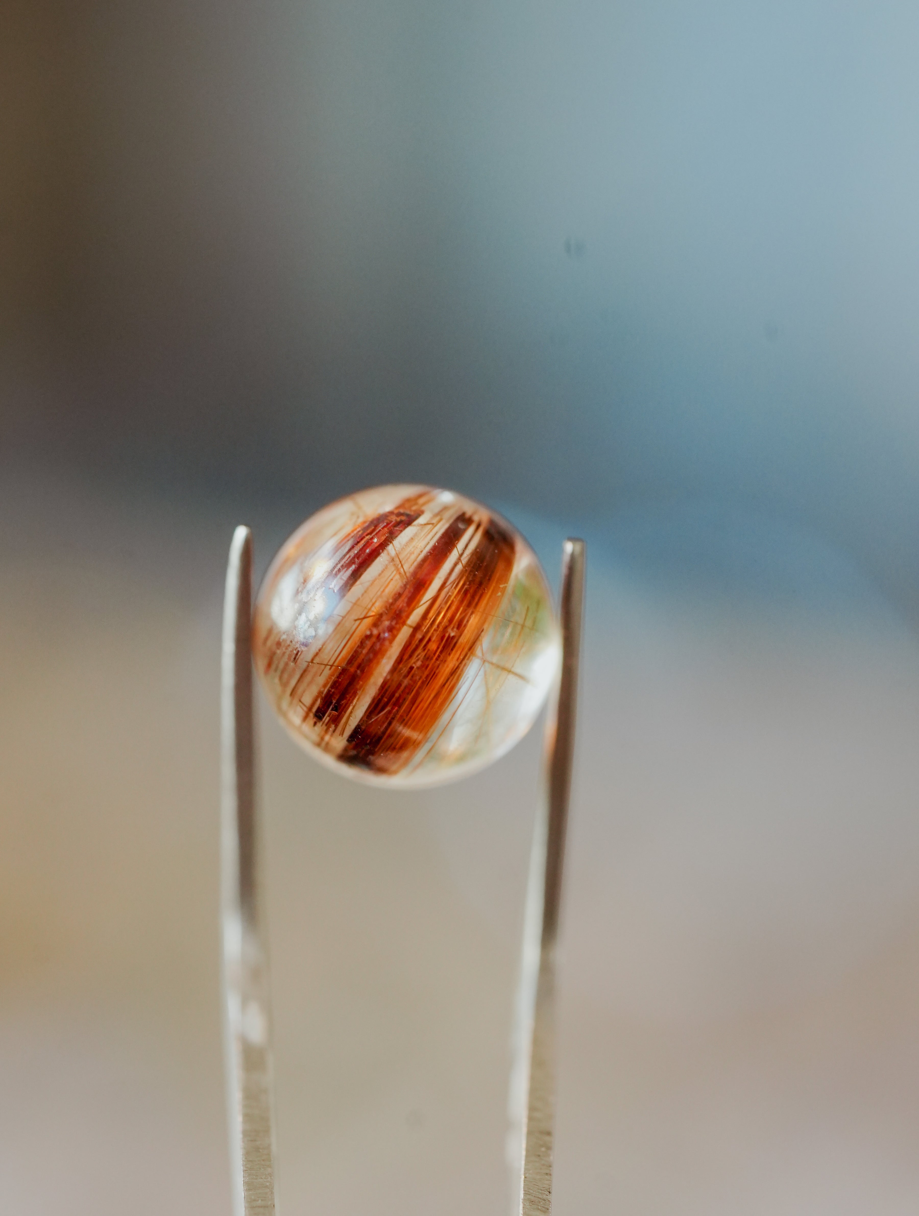 Esfera de Cuarzo con Rutilo