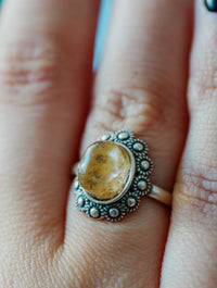 Anillo de Plata Adaptable con Cuarzo Dendrítico