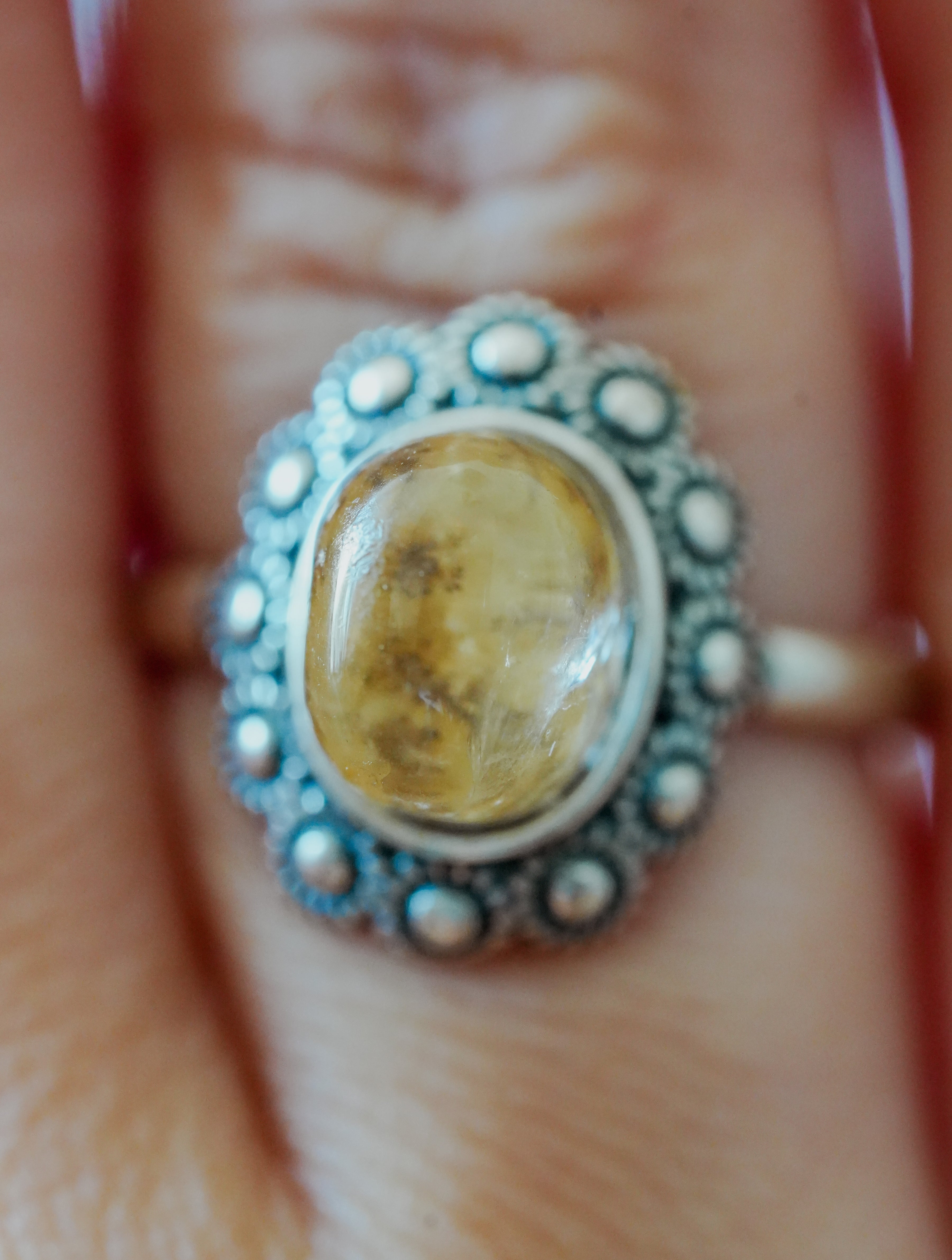 Anillo de Plata Adaptable con Cuarzo Dendrítico