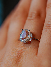 Anillo de Plata Adaptable con Cuarzo Cristal