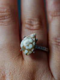 Anillo de Plata Adaptable con Jaspe Océano