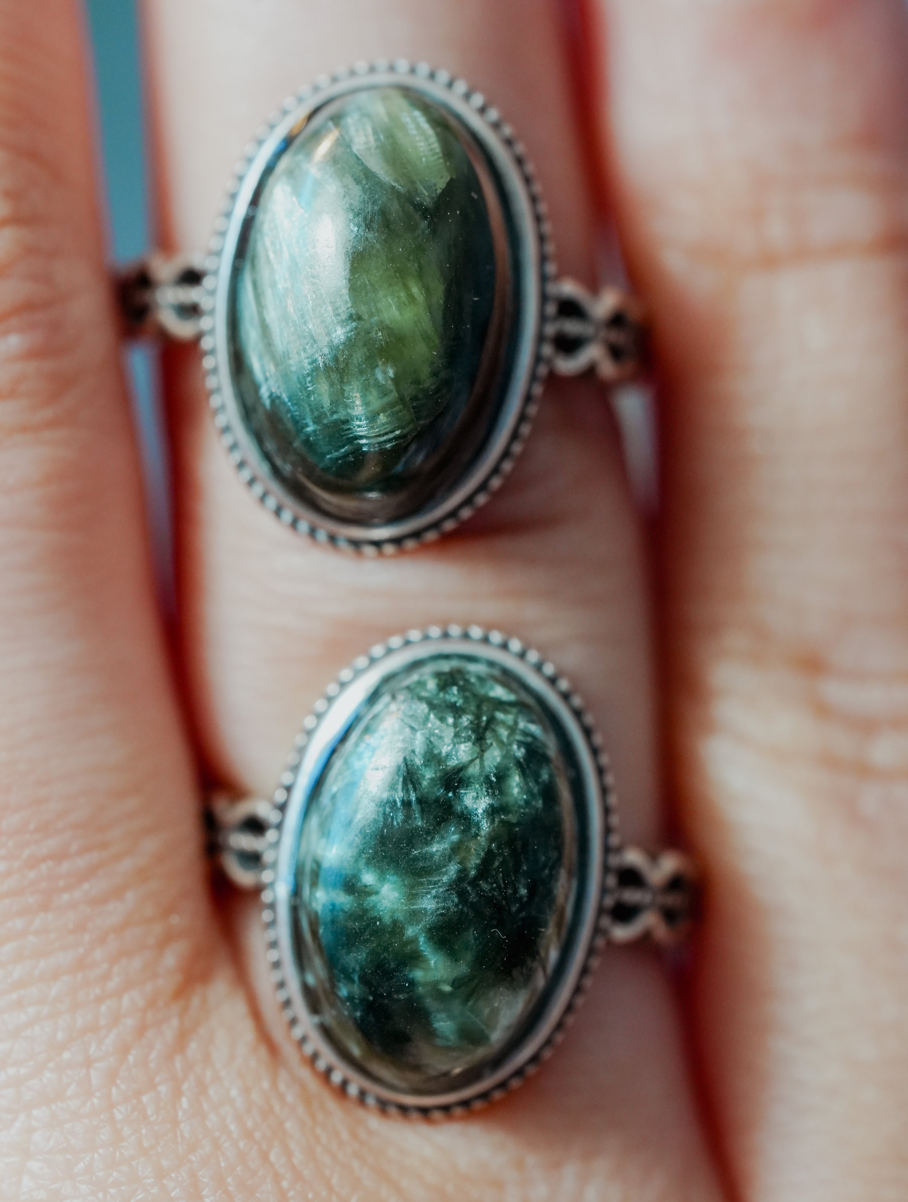 Anillo de Plata Adaptable con Serafinita