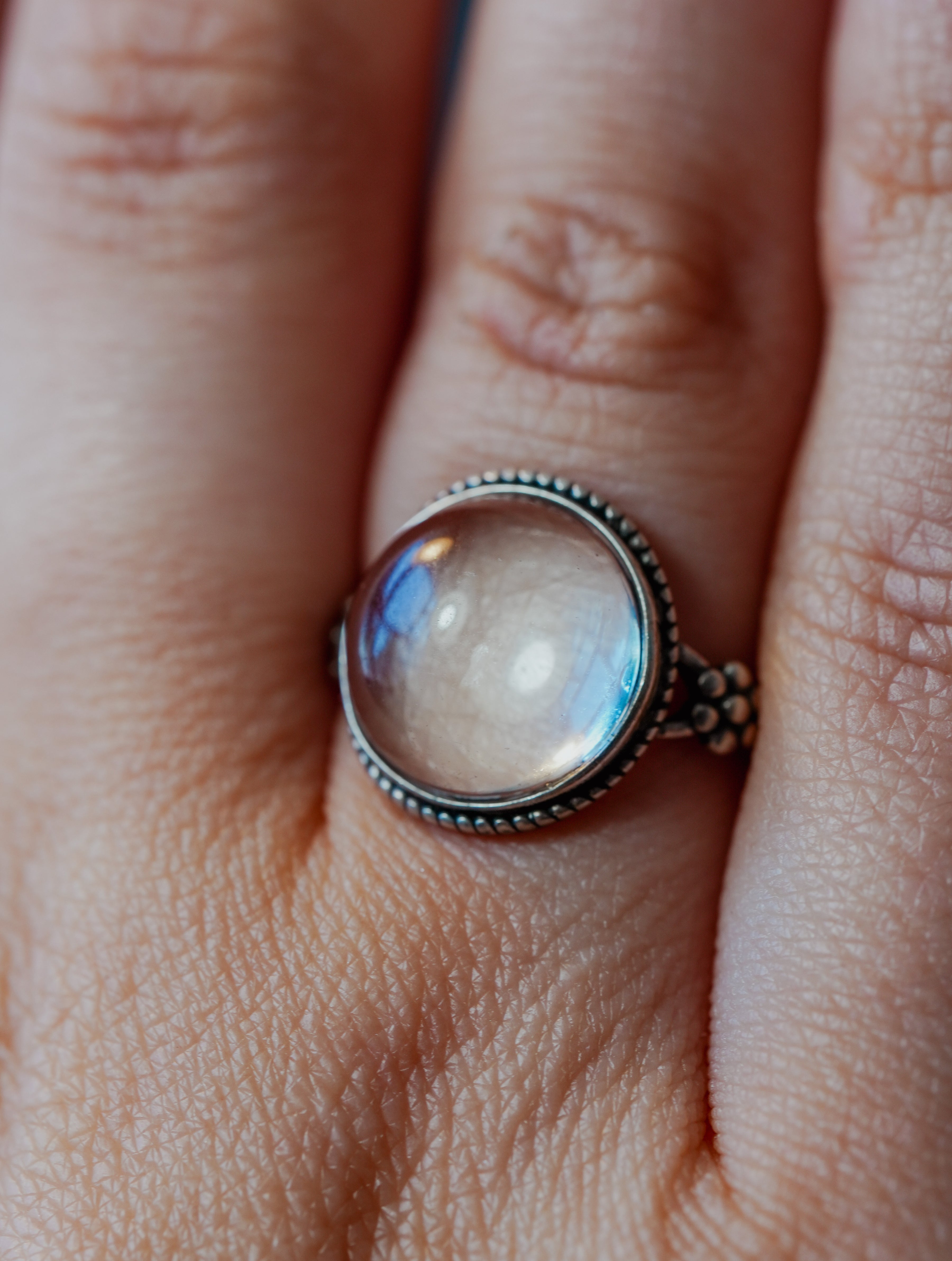 Anillo de Plata Adaptable con Cuarzo Cristal