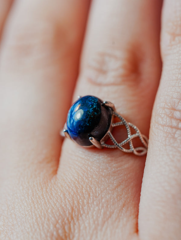 Anillo de Plata Adaptable con Apatito