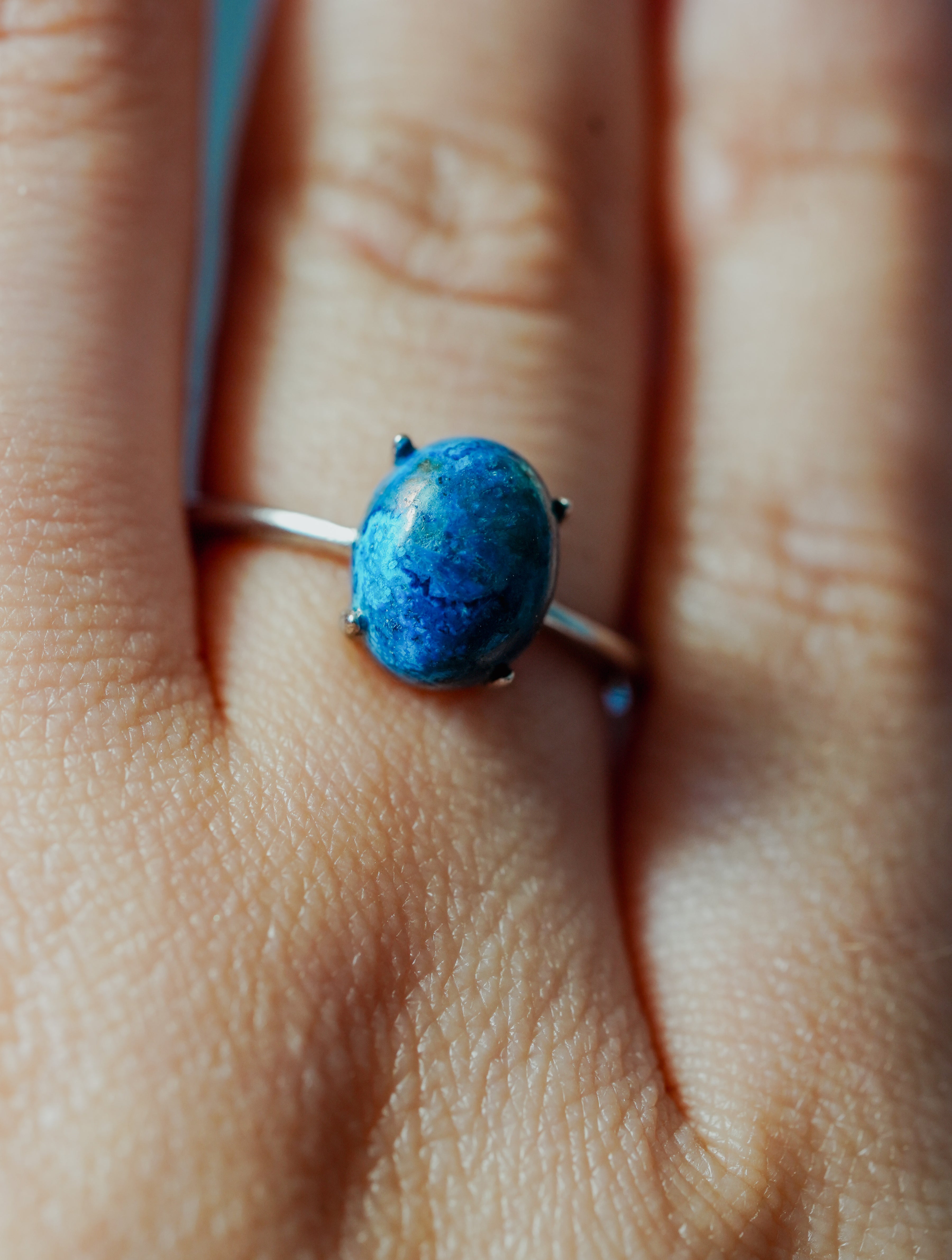 Anillo de Plata Adaptable con Apatito