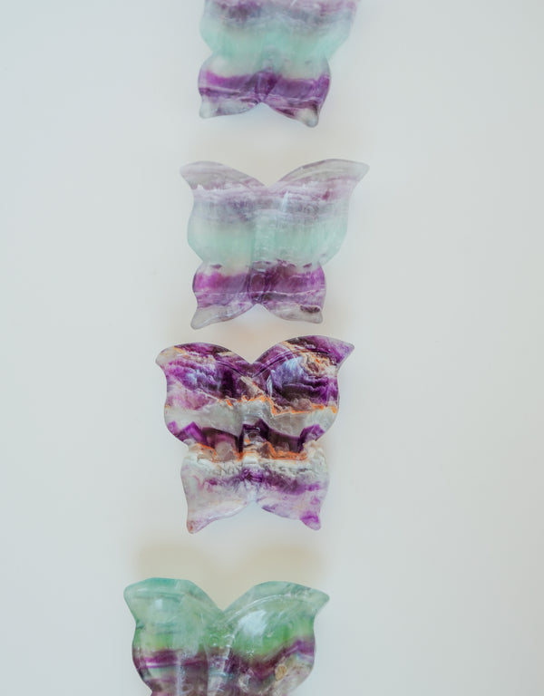 Bol de fluorita con forma de mariposa