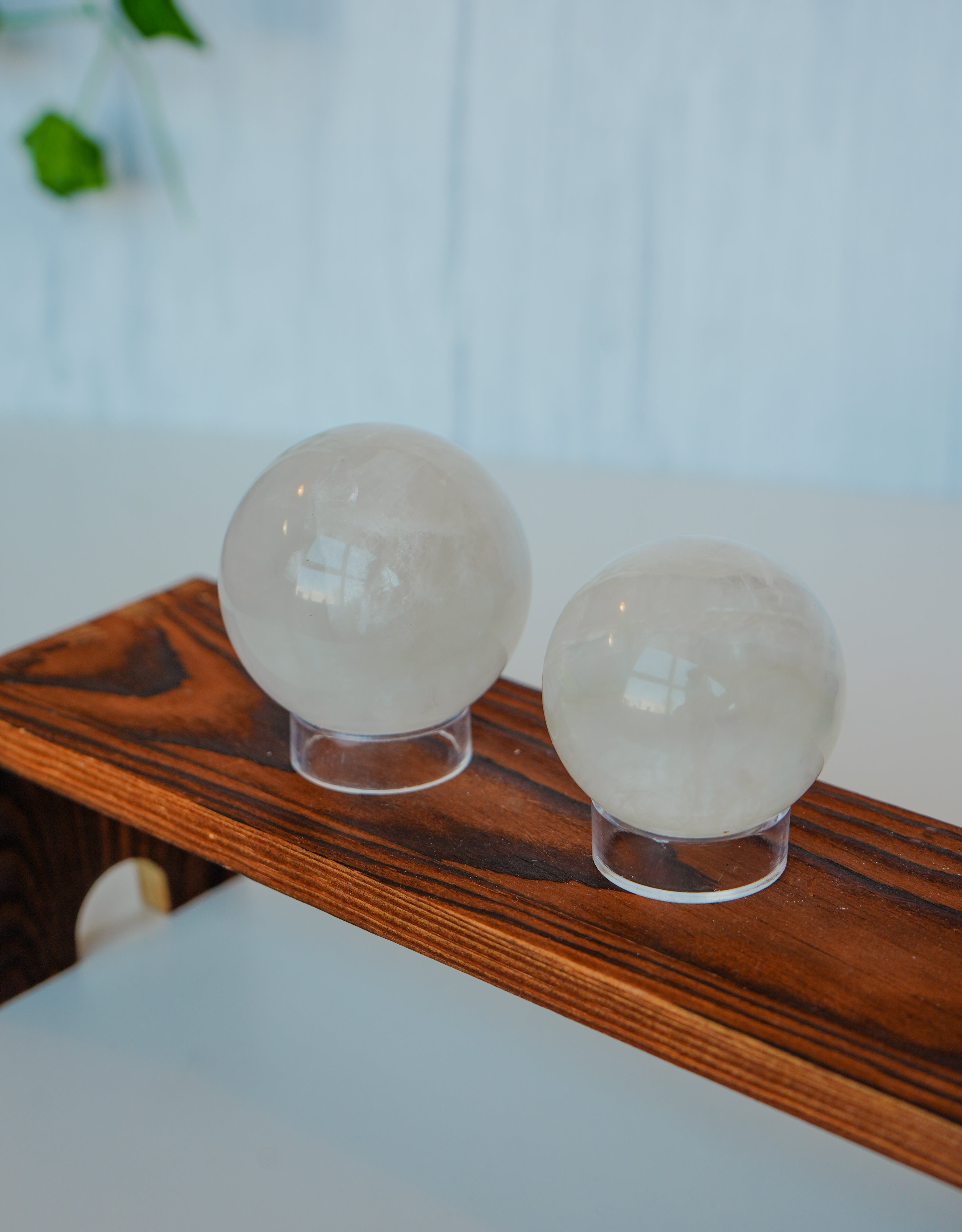 Esfera de fluorita blanca