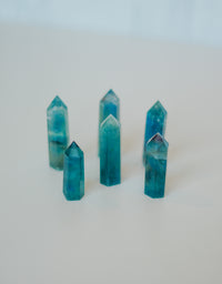 Punta de fluorita azul