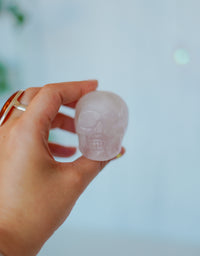 Calavera de fluorita blanca
