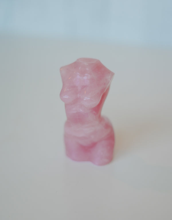 Busto de cuarzo rosa