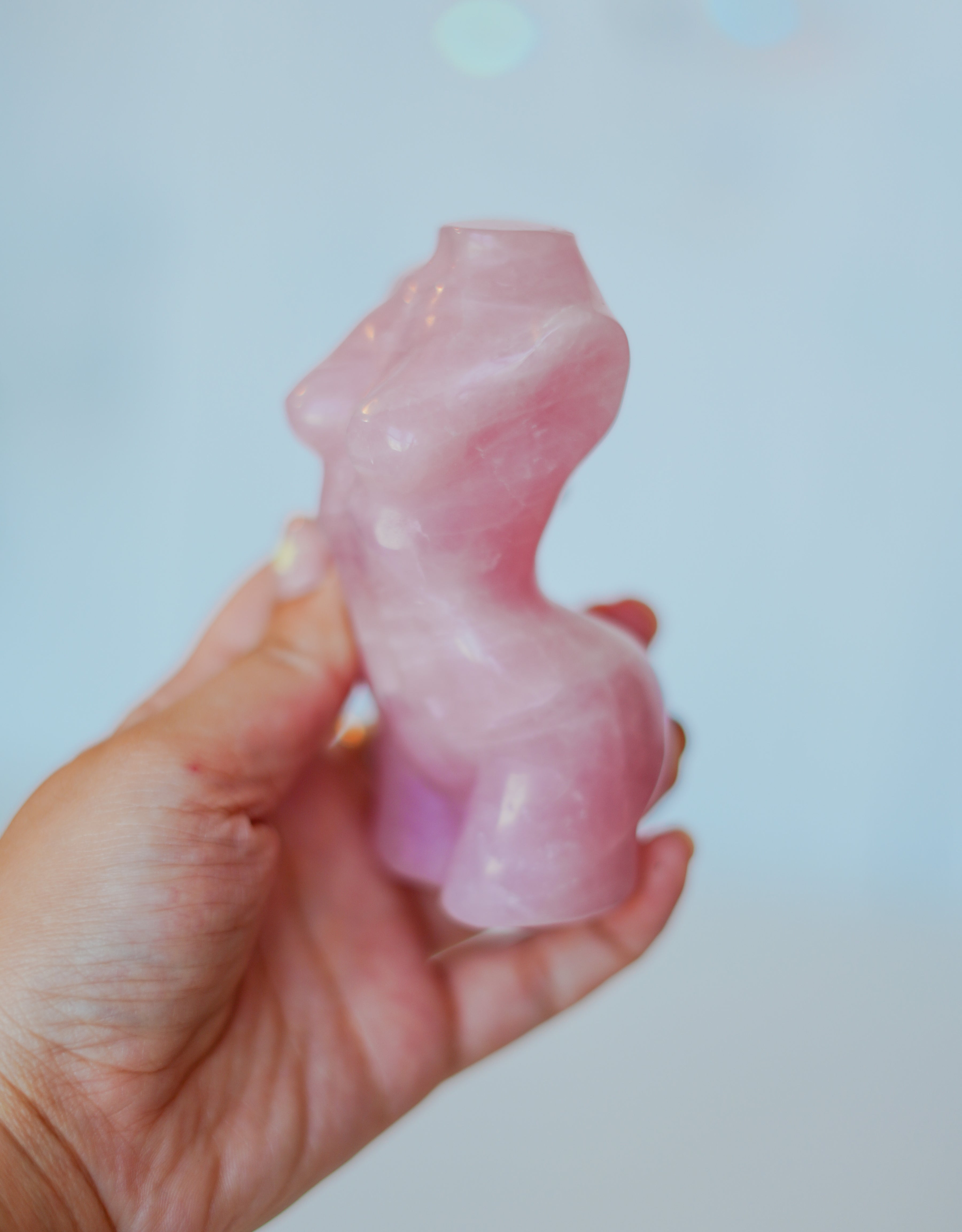 Busto de cuarzo rosa