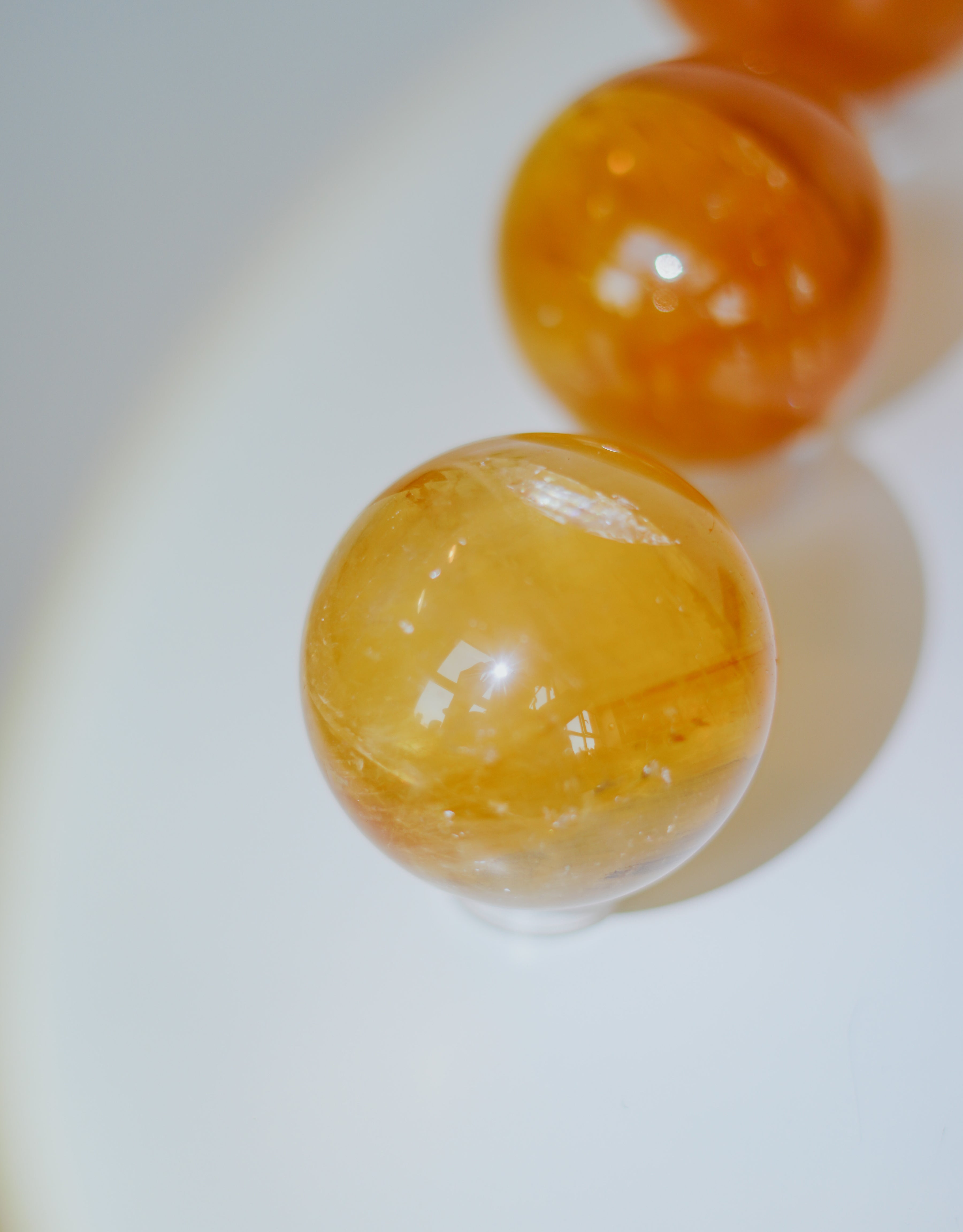 Esfera de calcita miel