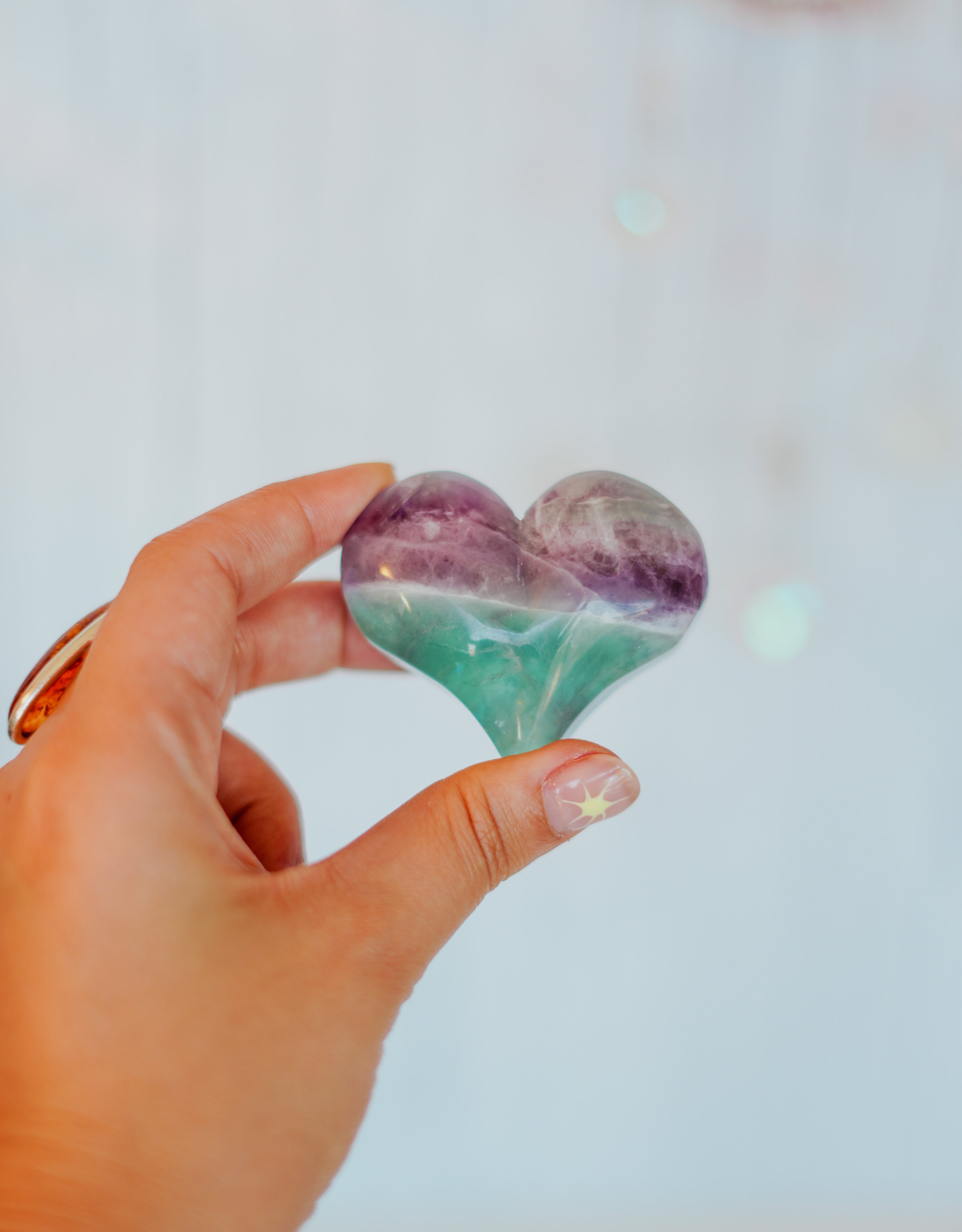 Corazón de fluorita pequeño