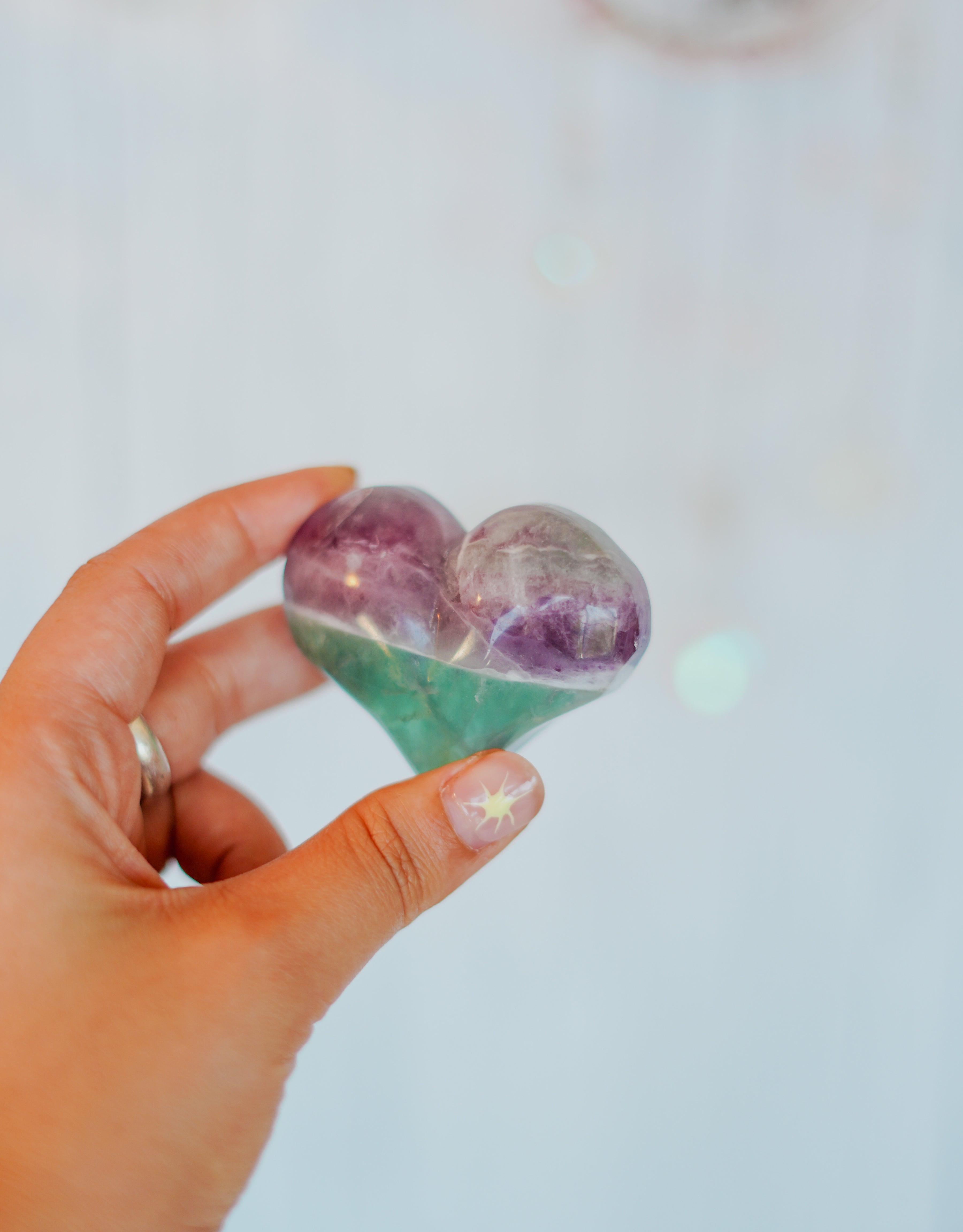 Corazón de fluorita pequeño