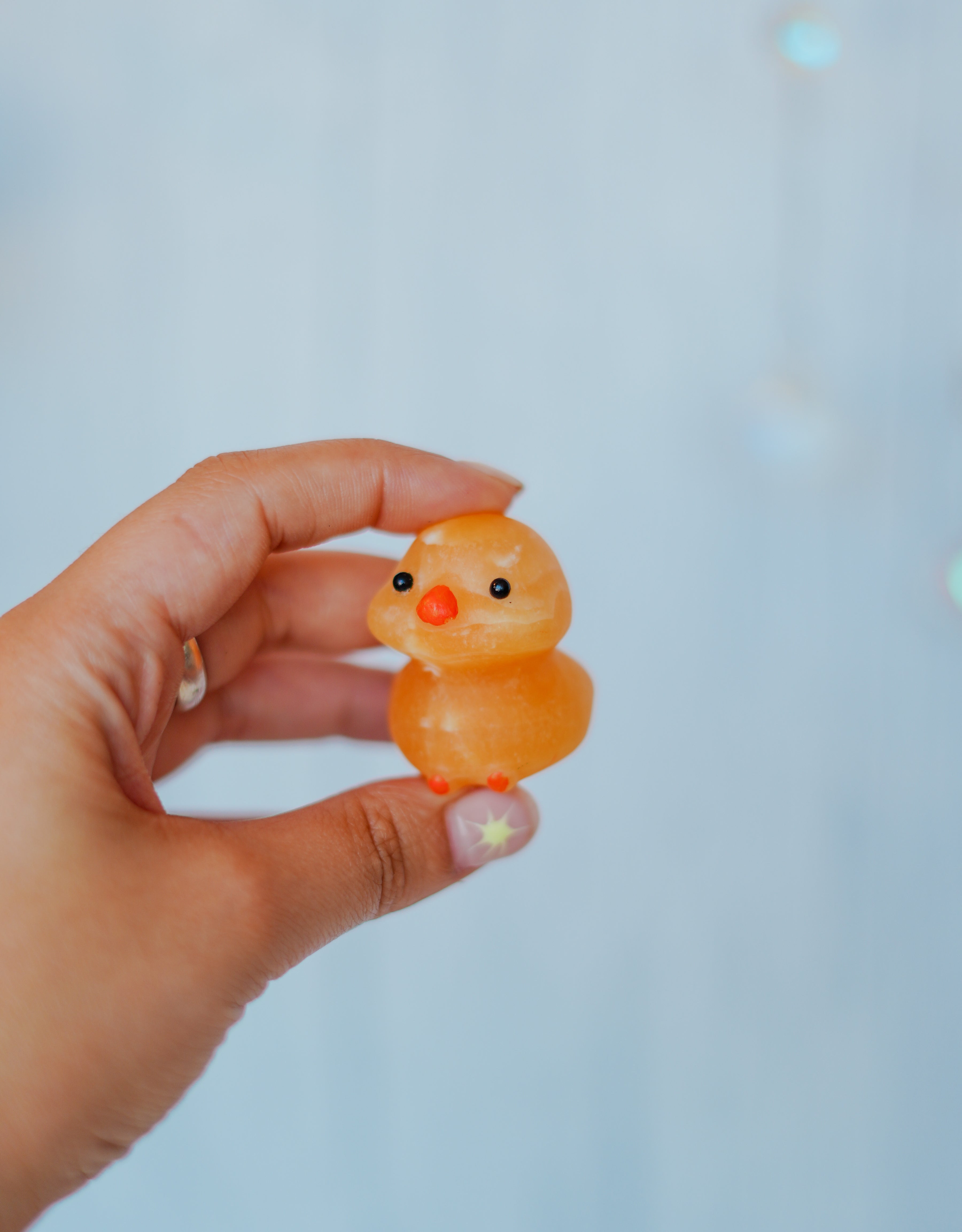 Pato de calcita naranja