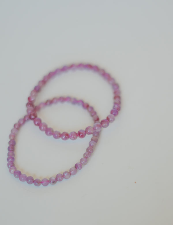 Pulsera de turmalina rosa