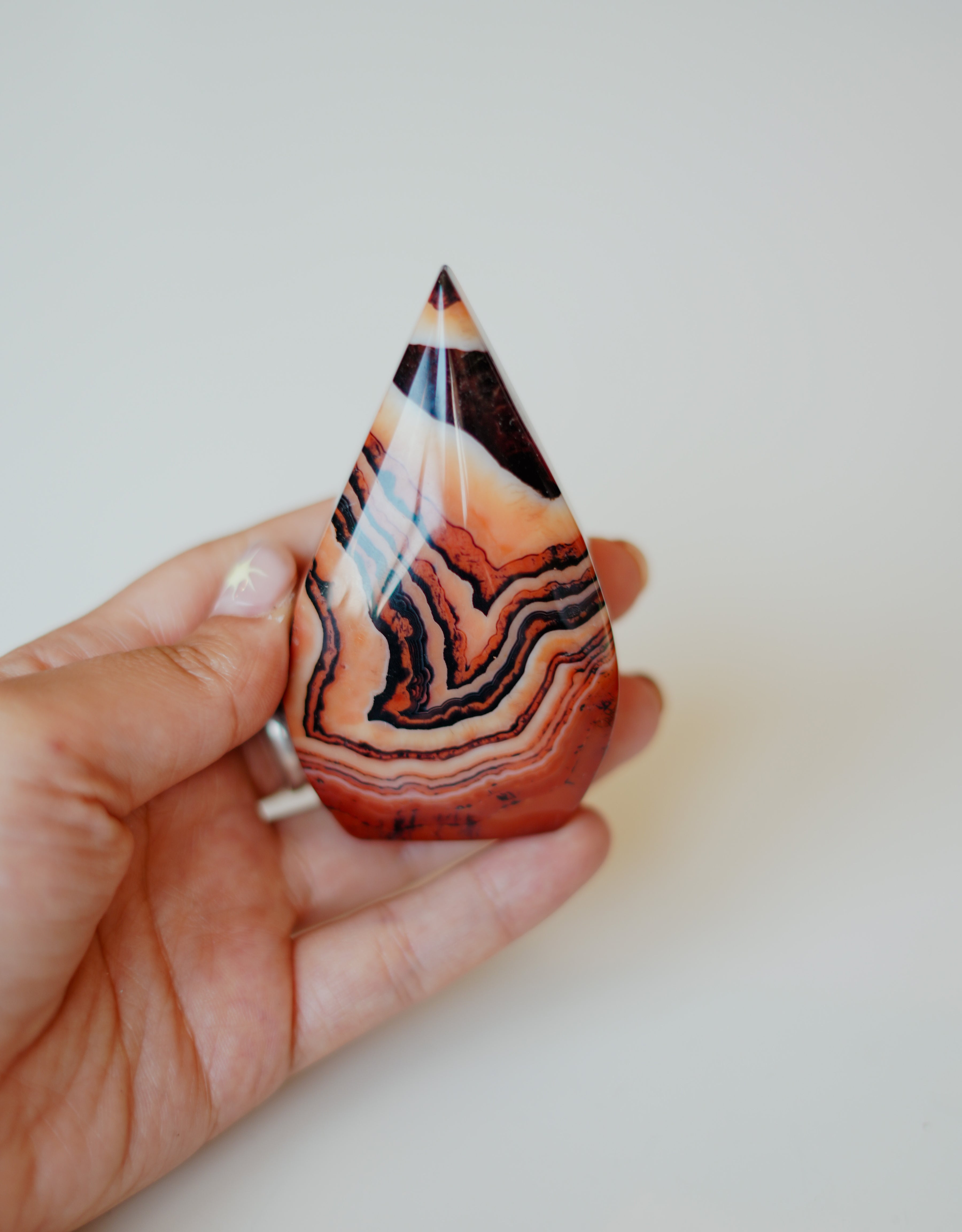 Llama de ágata naranja