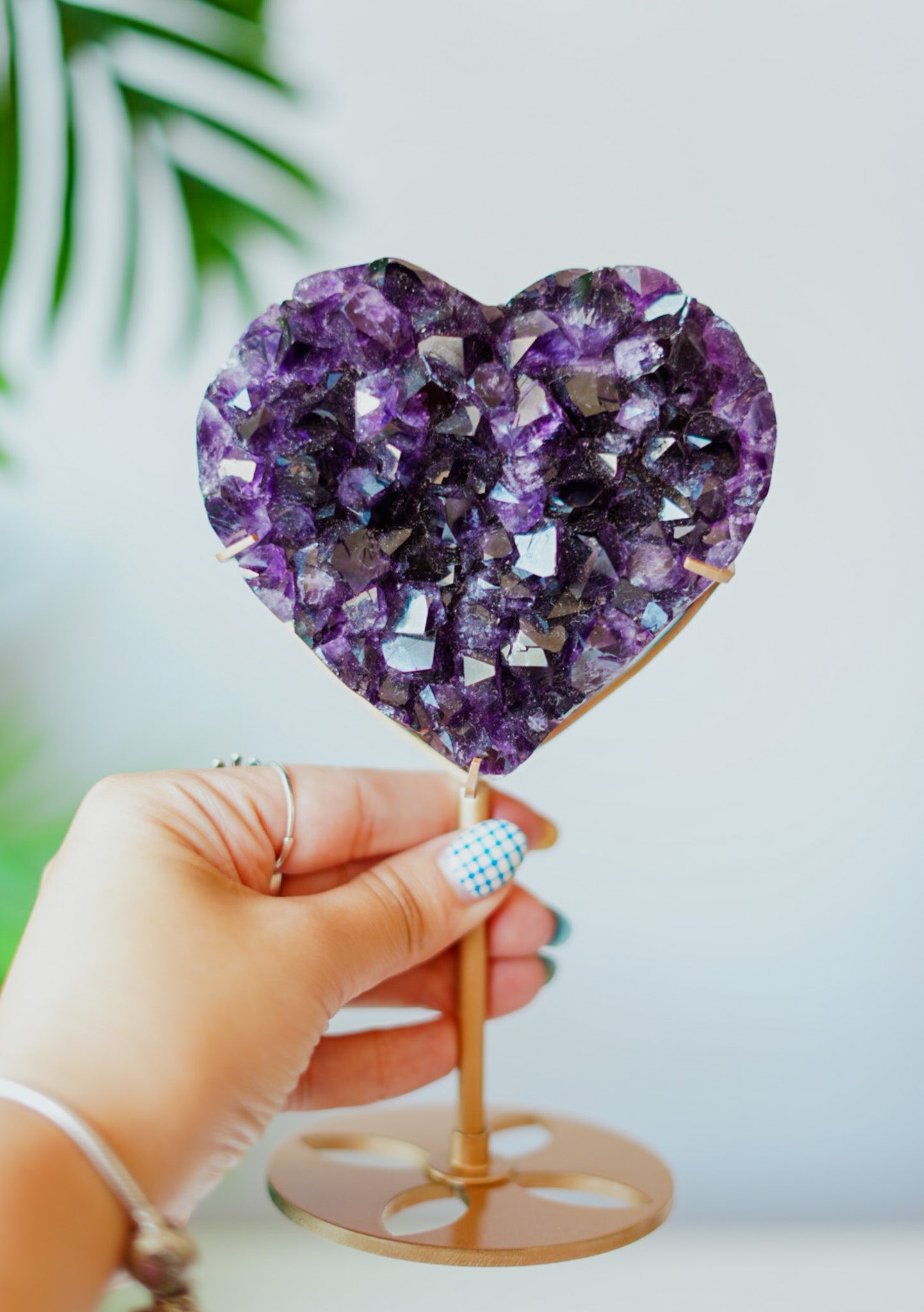 Corazón de Amatista Calidad AA con Peana | Espiritualidad y Amor