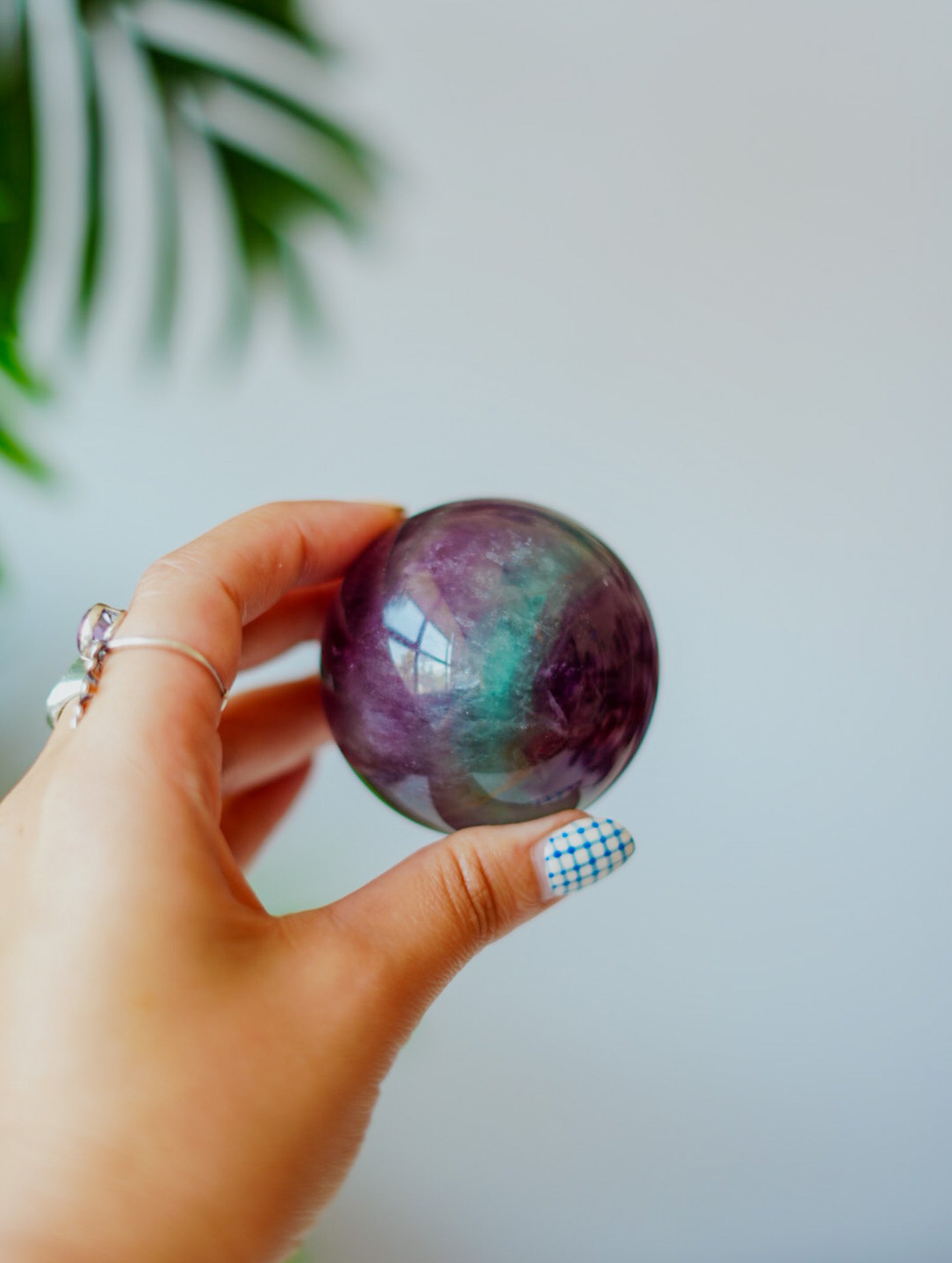 Esfera de Fluorita Sandía | Alegría y Equilibrio