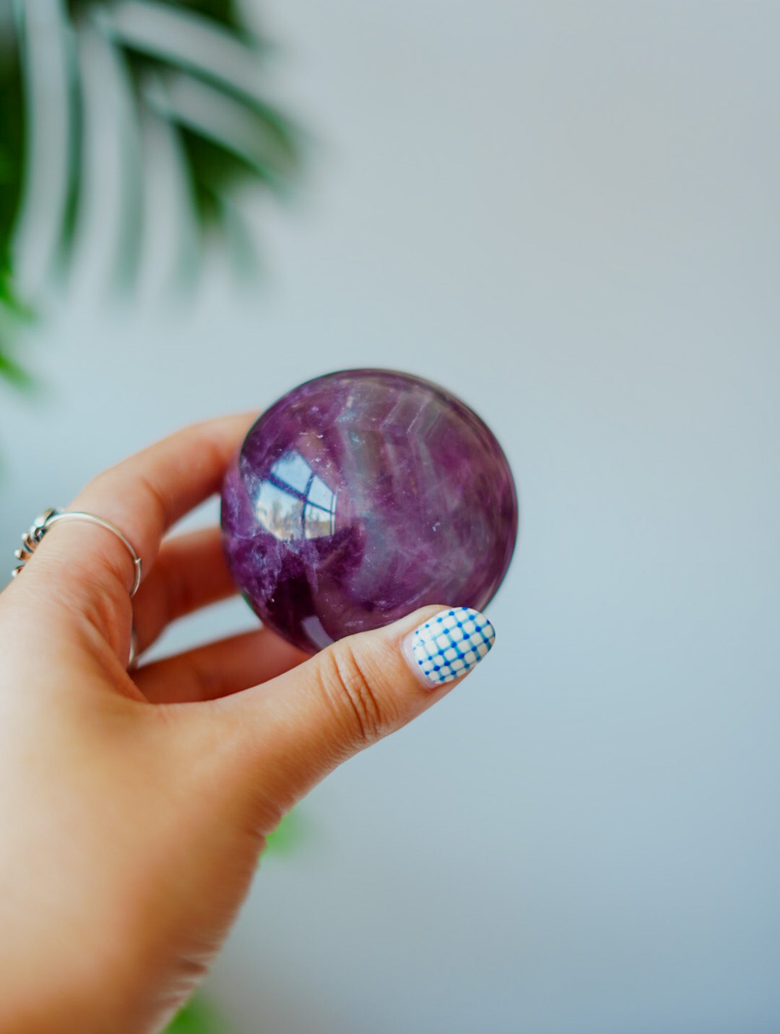 Esfera de Fluorita Sandía | Alegría y Equilibrio