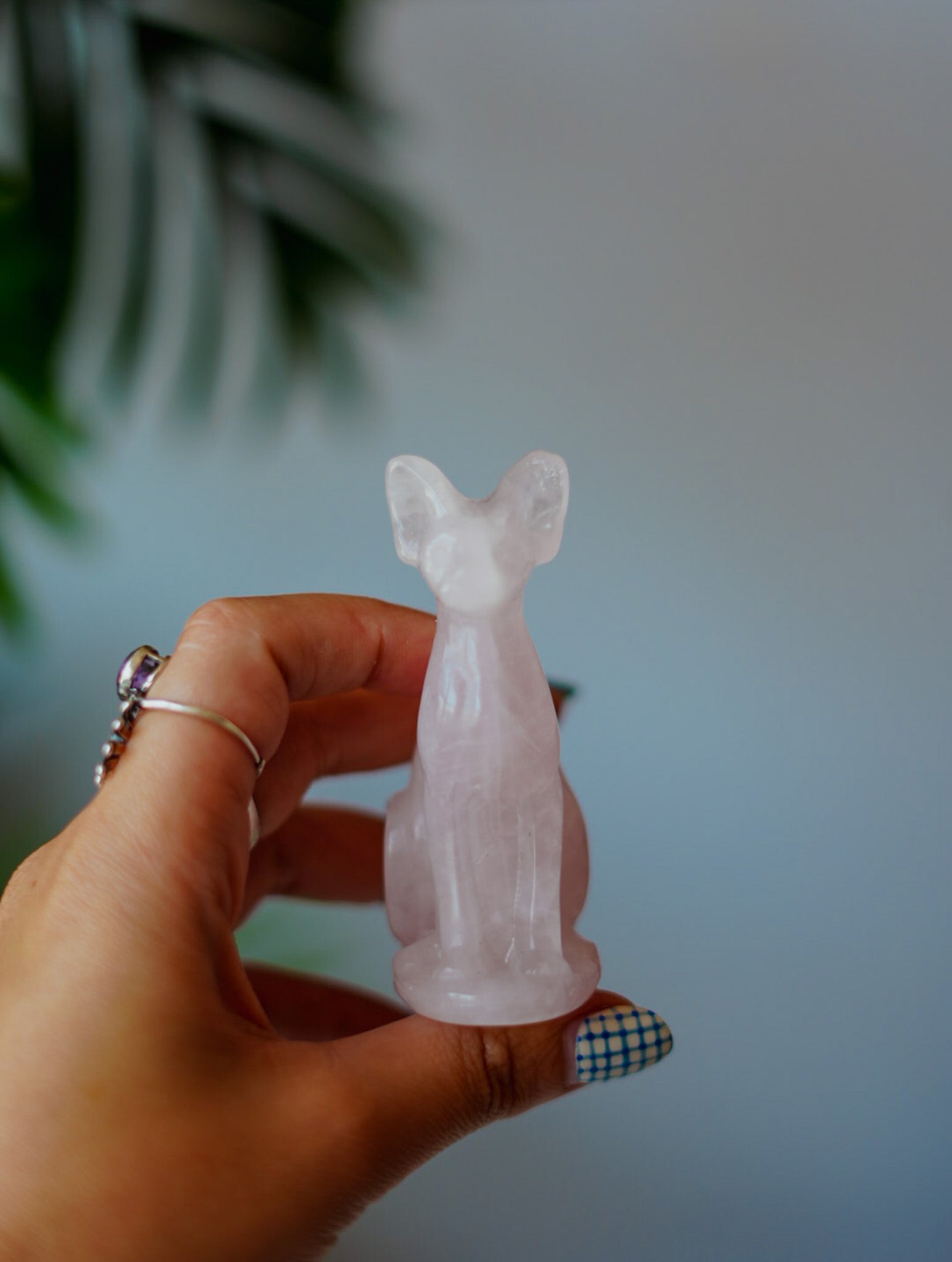 Gato Egipcio de Cuarzo Rosa | Amor y Protección de Bastet
