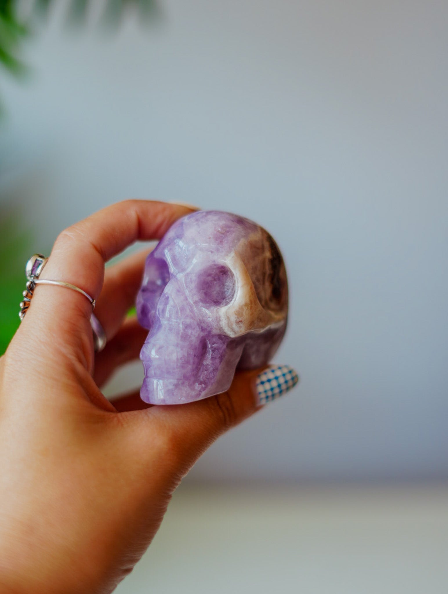 Calavera de Amatista con Ágata | Sabiduría Ancestral y Protección