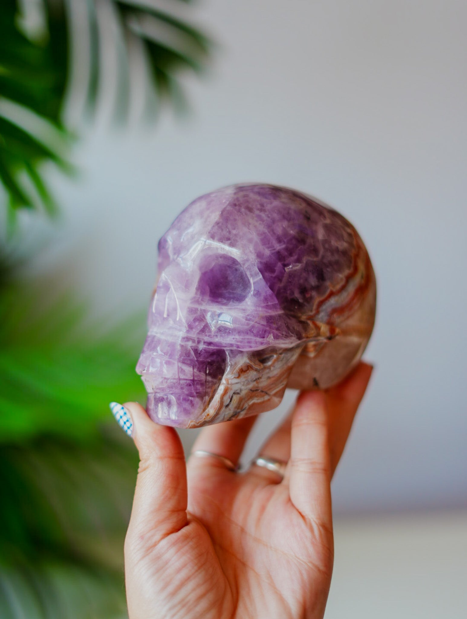 Calavera de Amatista con Ágata | Sabiduría Ancestral y Protección