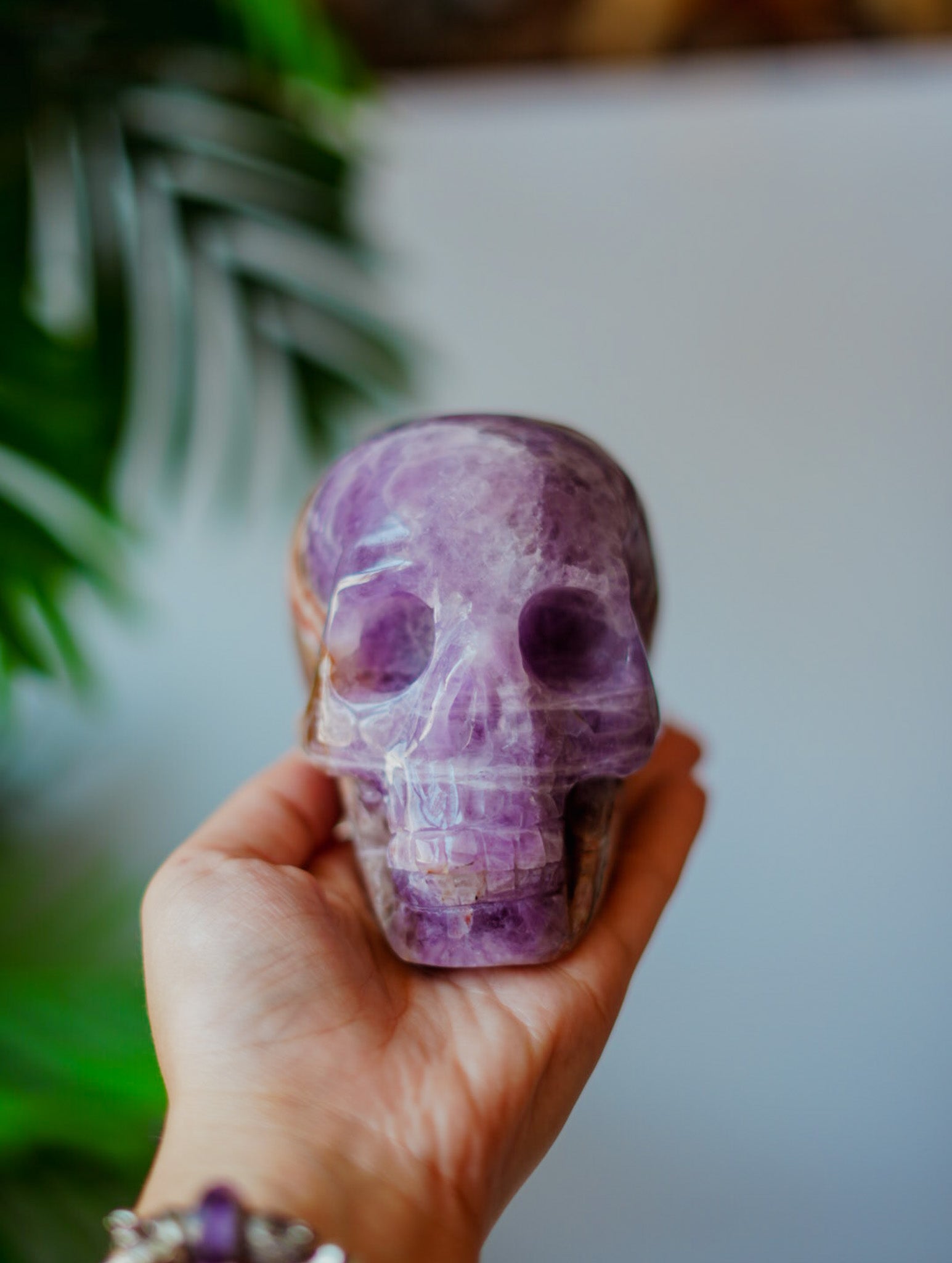 Calavera de Amatista con Ágata | Sabiduría Ancestral y Protección