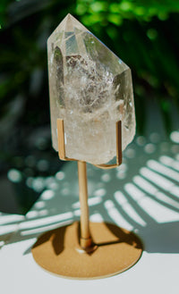Punta en Stand de Cuarzo Cristal